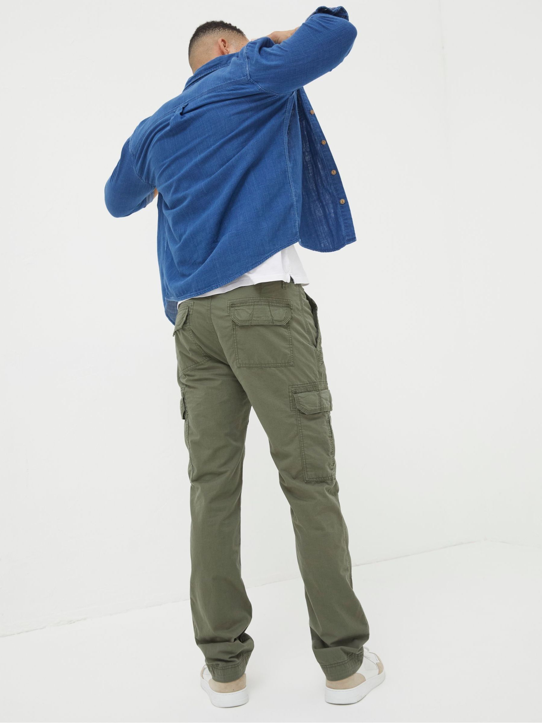 Corby Green Straight Cargo Trousers - Image 3 of 5
