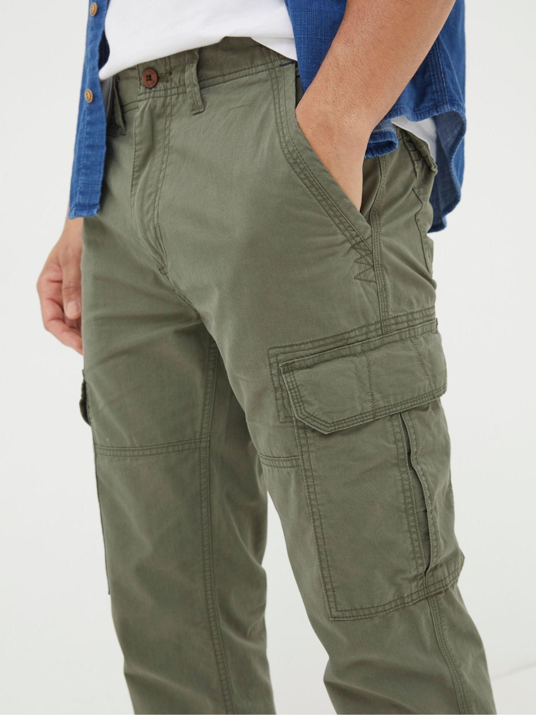 Corby Green Straight Cargo Trousers - Image 4 of 5