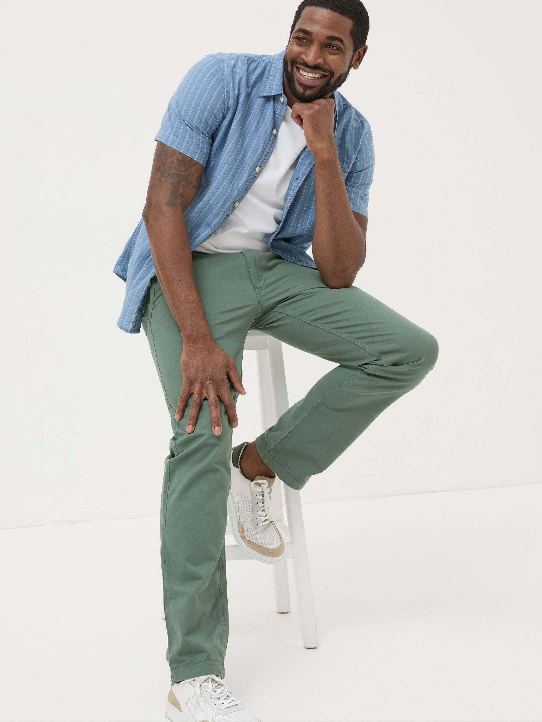 Green Modern Coastal Chinos - Image 3 of 5