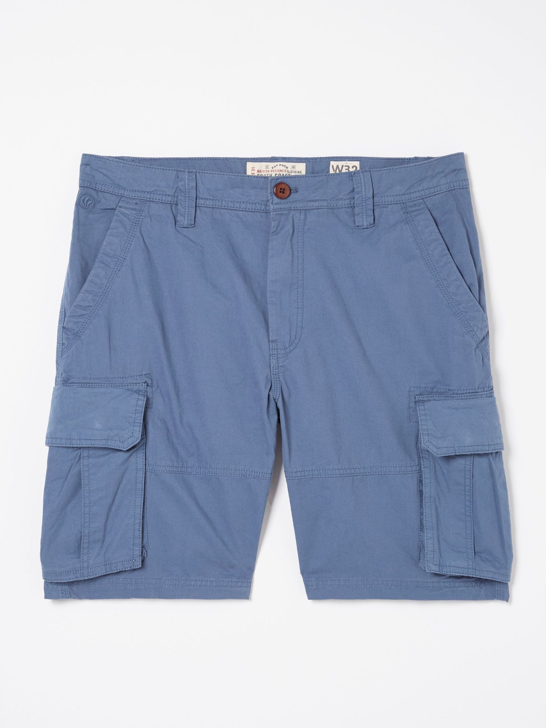 Bude Mid Blue Lightweight Cargo Shorts - Image 3 of 3