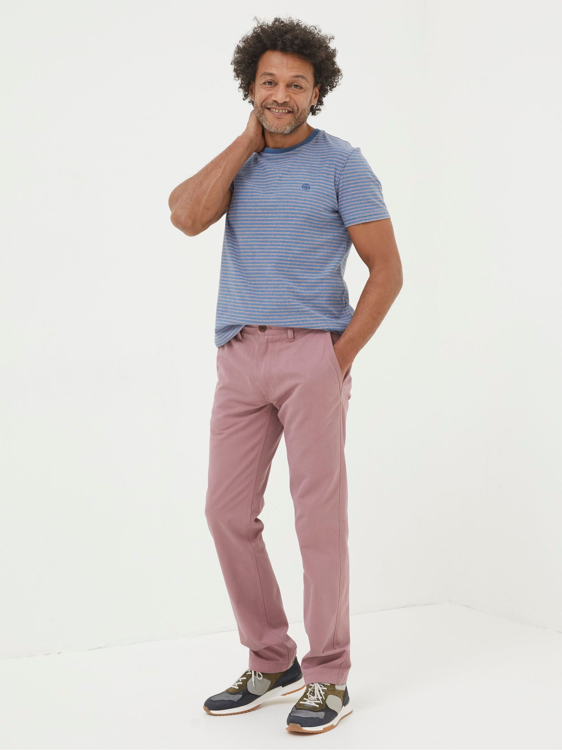 Pink Modern Coastal Chinos Trousers - Image 3 of 5
