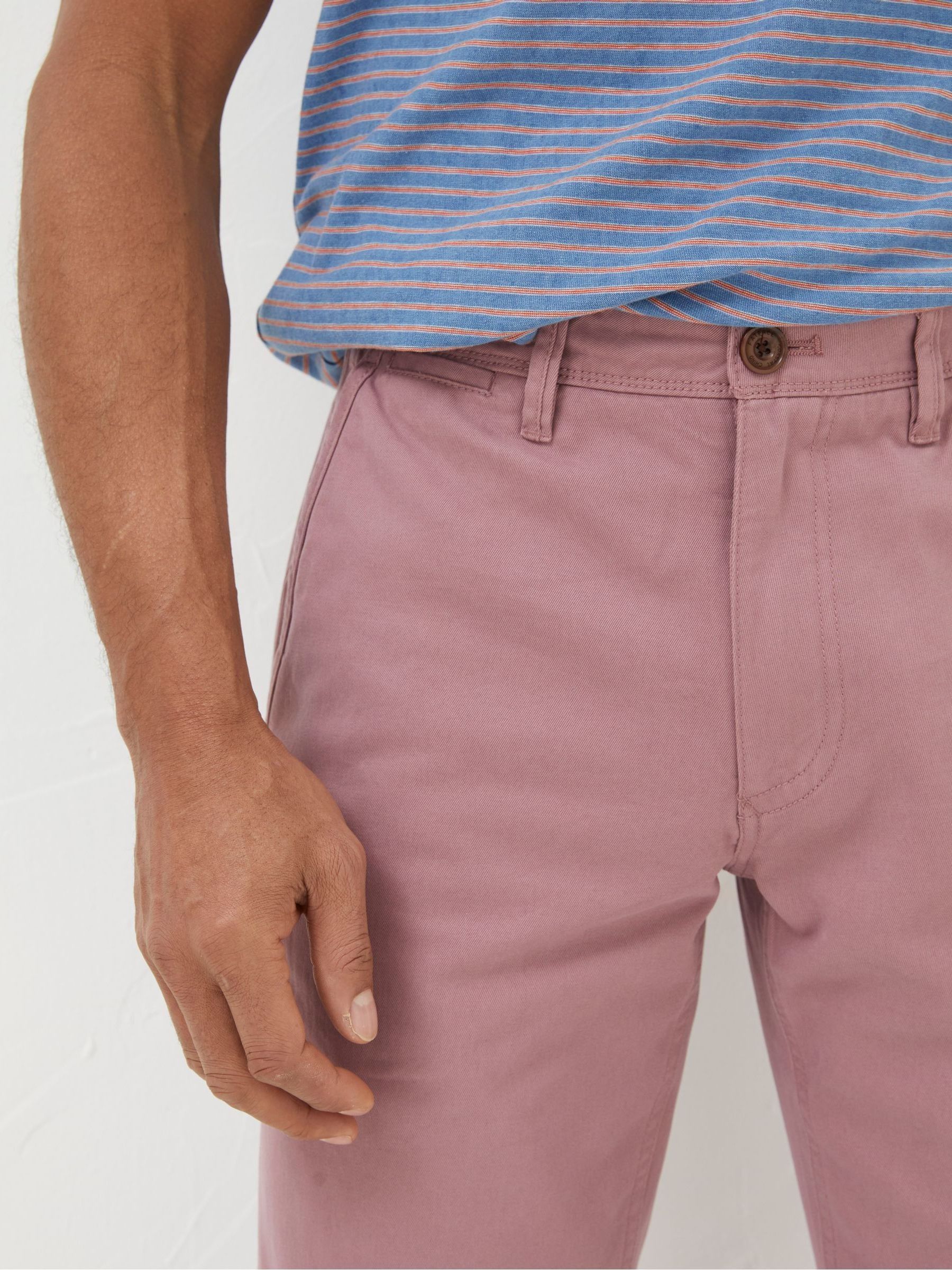 Pink Modern Coastal Chinos Trousers - Image 4 of 5