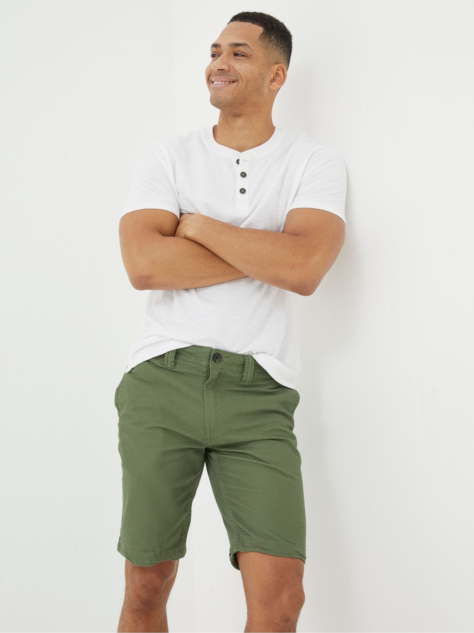 Green Stow Flat Front Shorts - Image 1 of 4