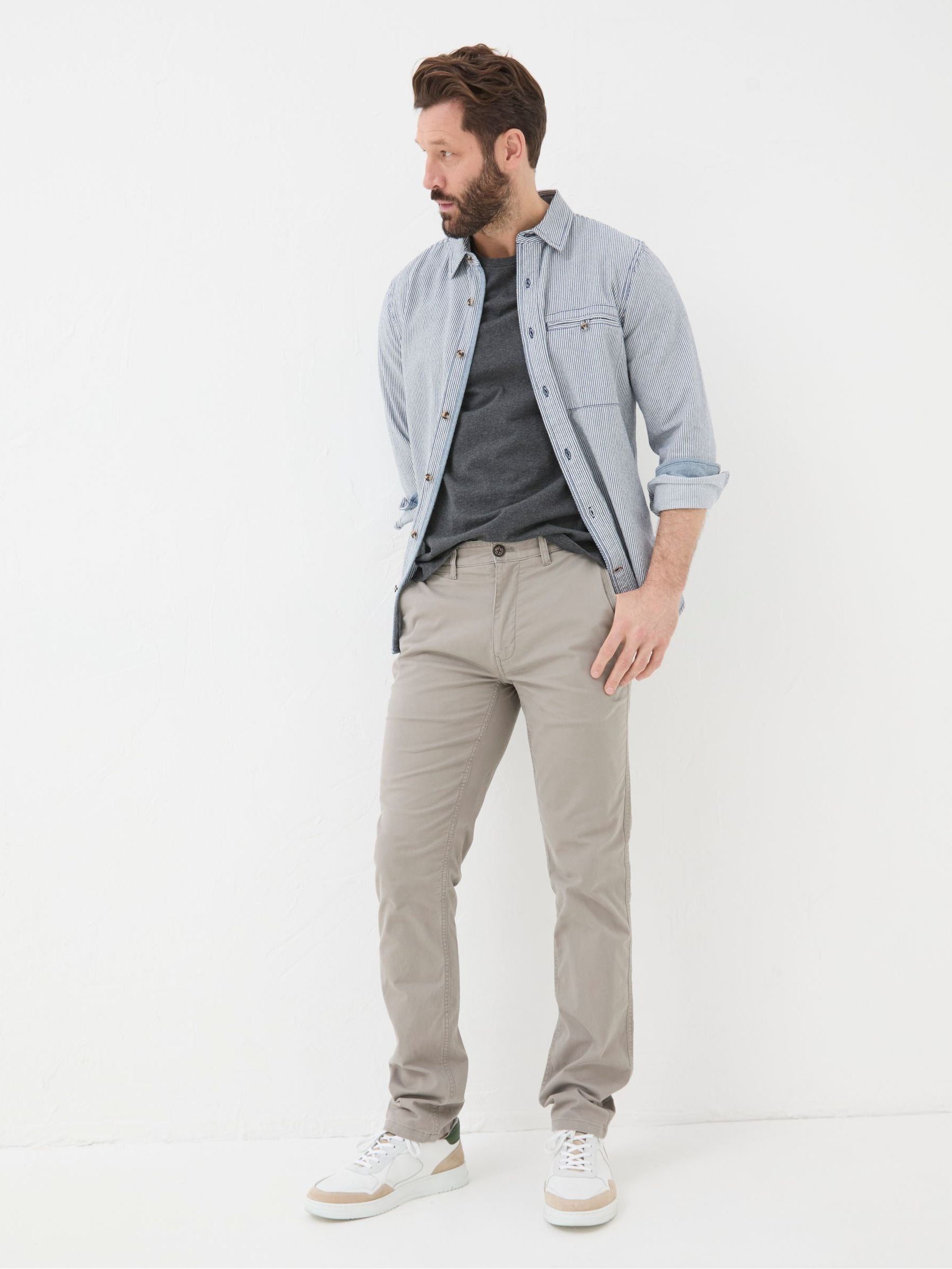 Heyshott Grey Slim Chinos Trousers - Image 2 of 5