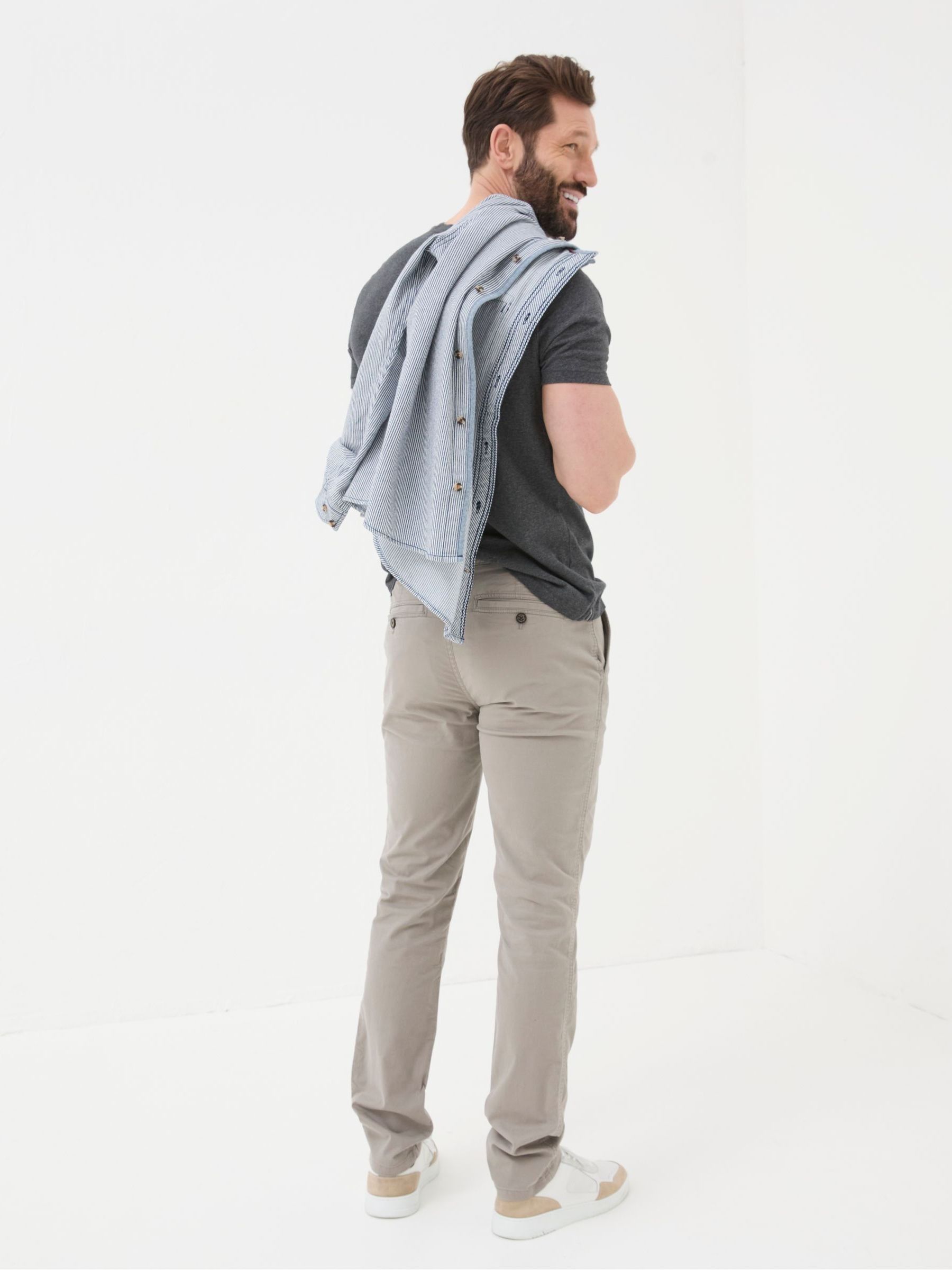 Heyshott Grey Slim Chinos Trousers - Image 3 of 5