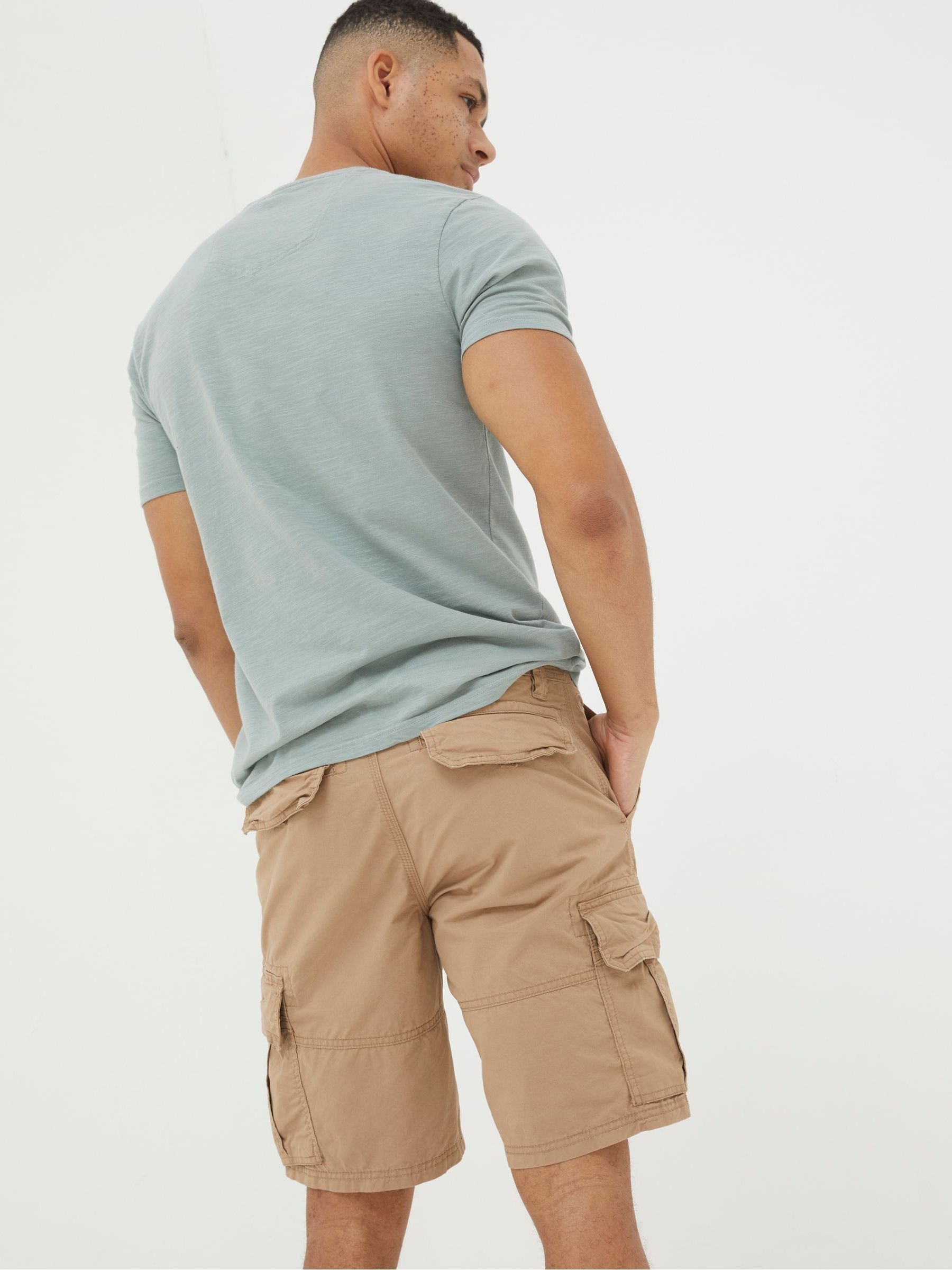 Bude Tan Brown Lightweight Cargo Shorts - Image 6 of 8