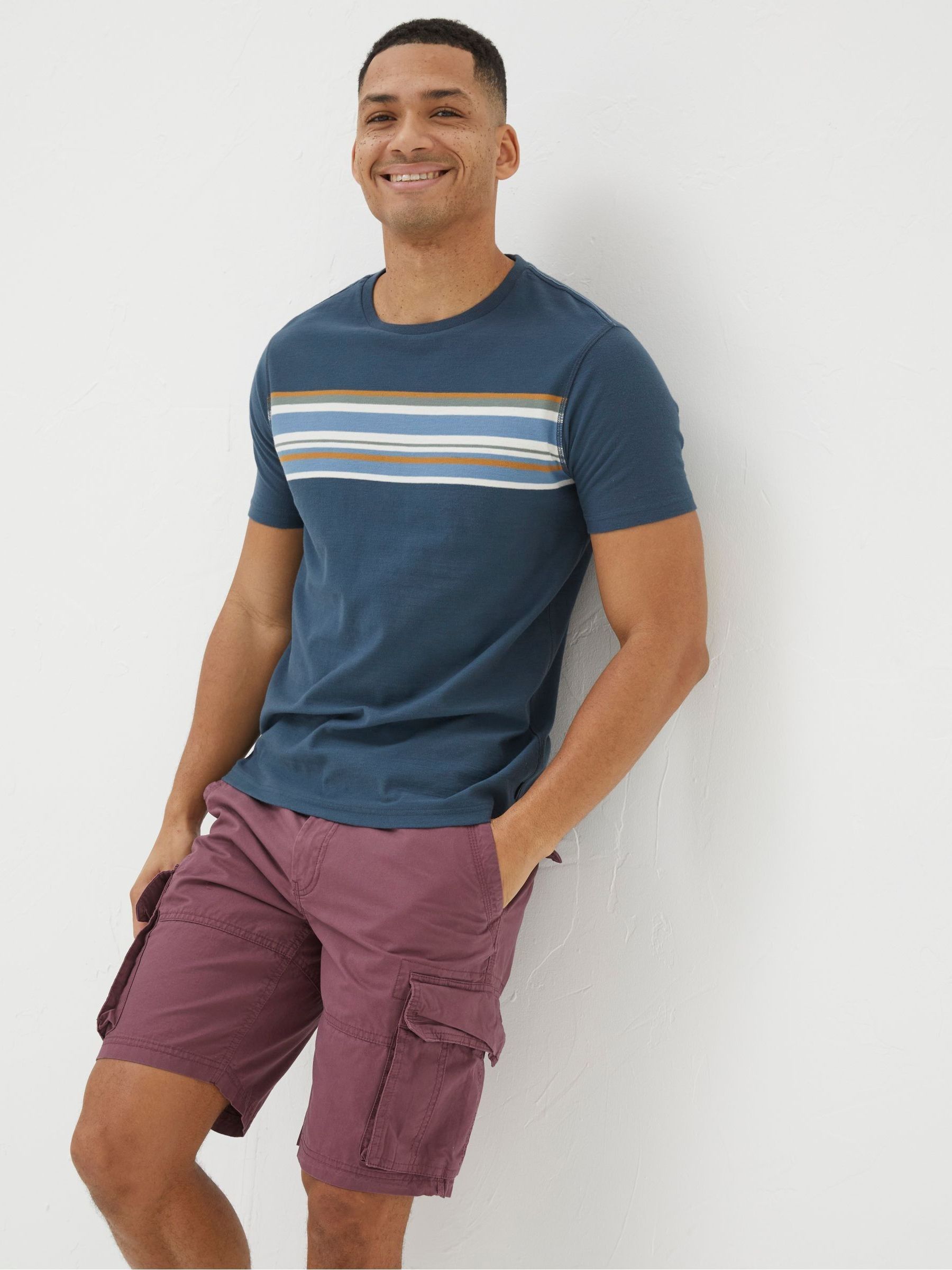 Bude Purple Lightweight Cargo Shorts - Image 1 of 4 Bude Purple Lightweight Cargo Shorts - Image 1 of 4