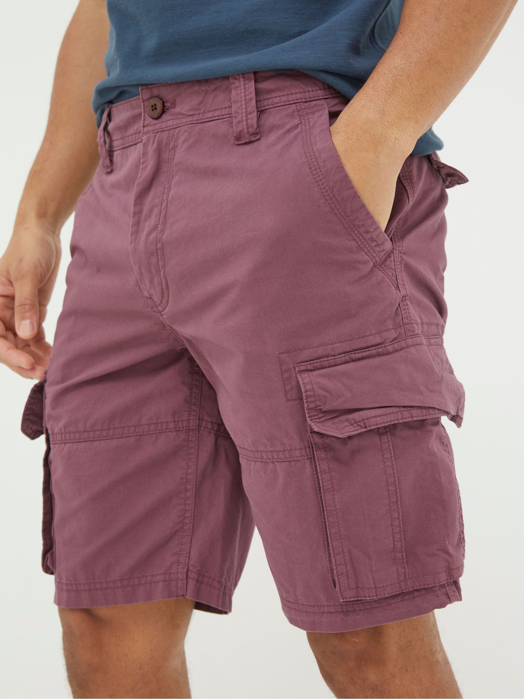 Bude Purple Lightweight Cargo Shorts - Image 3 of 4