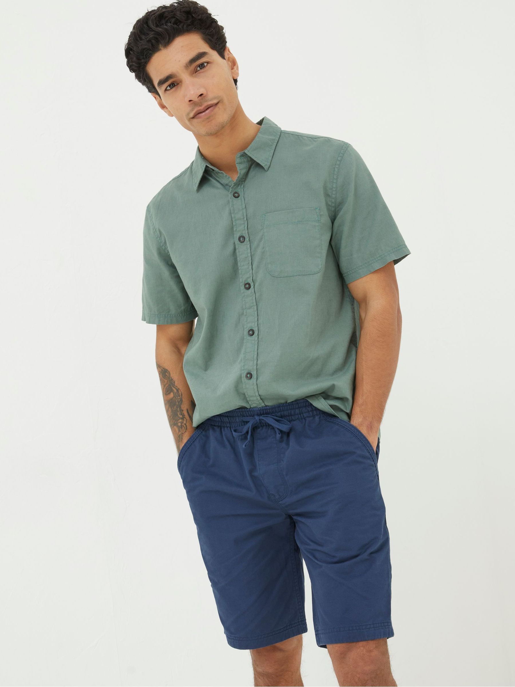 Seaton Blue Pull On Shorts - Image 1 of 2 Seaton Blue Pull On Shorts - Image 1 of 2