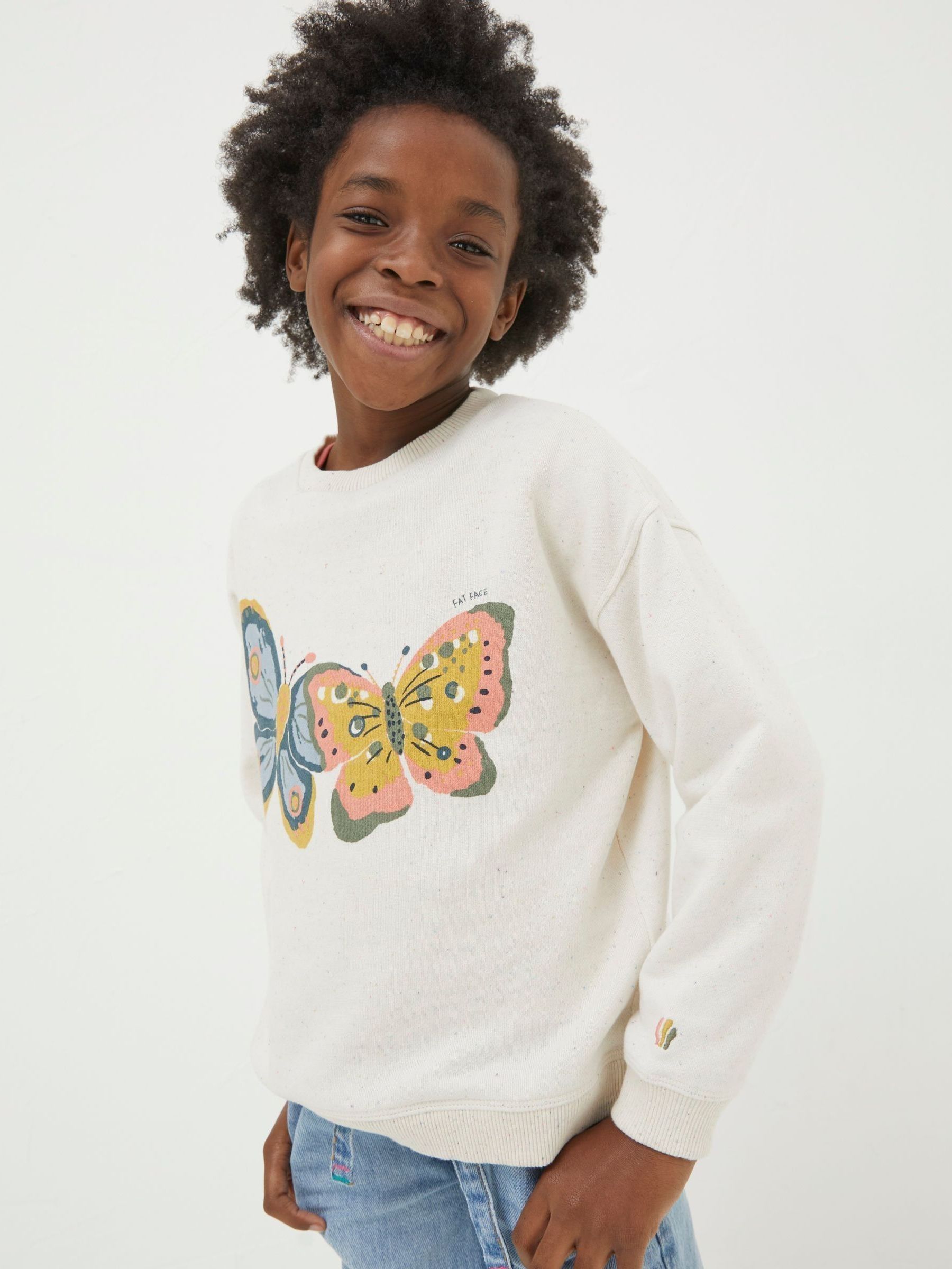 Natural Butterfly Crew Sweatshirt - Image 2 of 5