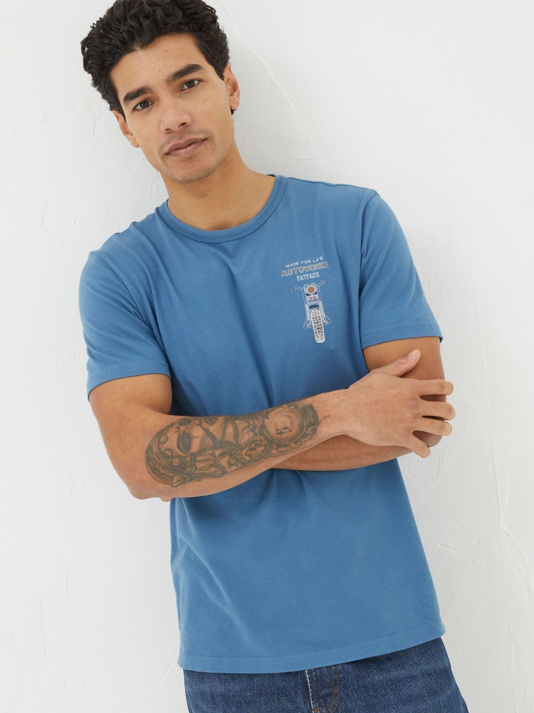 Blue Motoworks T-Shirt - Image 1 of 5 Blue Motoworks T-Shirt - Image 1 of 5