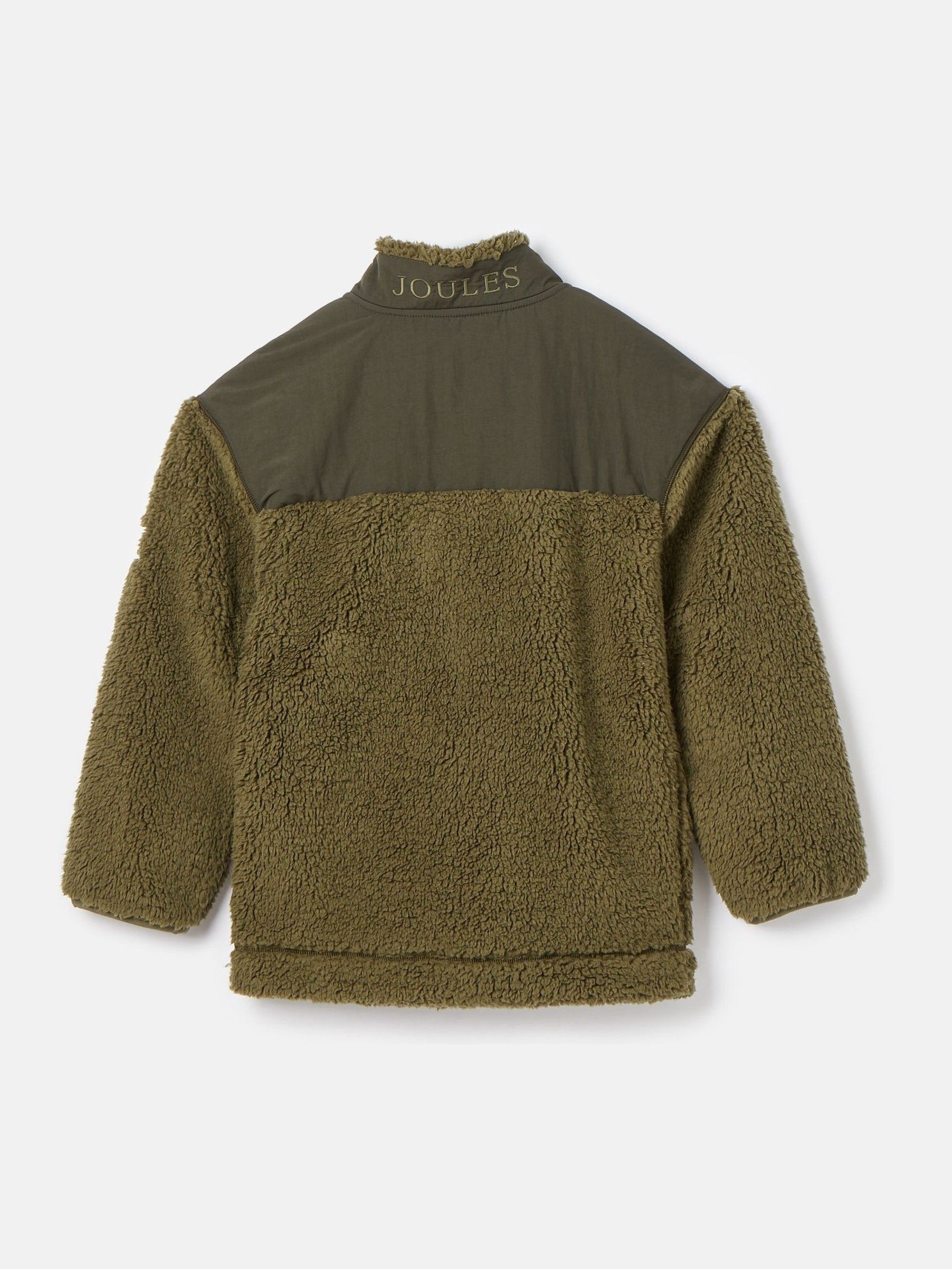 Boys' Billy Khaki Green Half Zip Borg Fleece - Image 3 of 6
