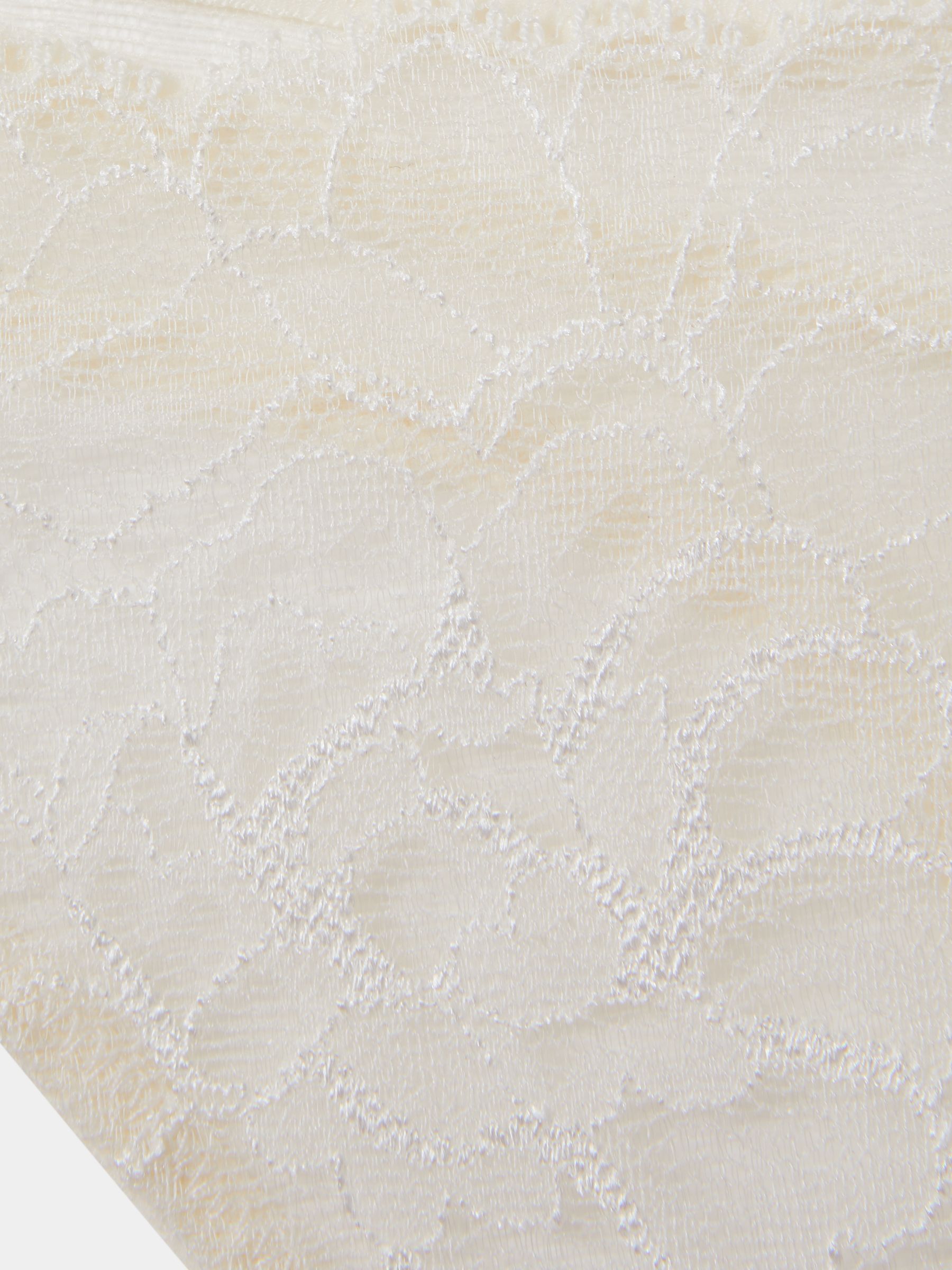 Underwear Embroidered Mesh Thong in Ivory - Image 2 of 2