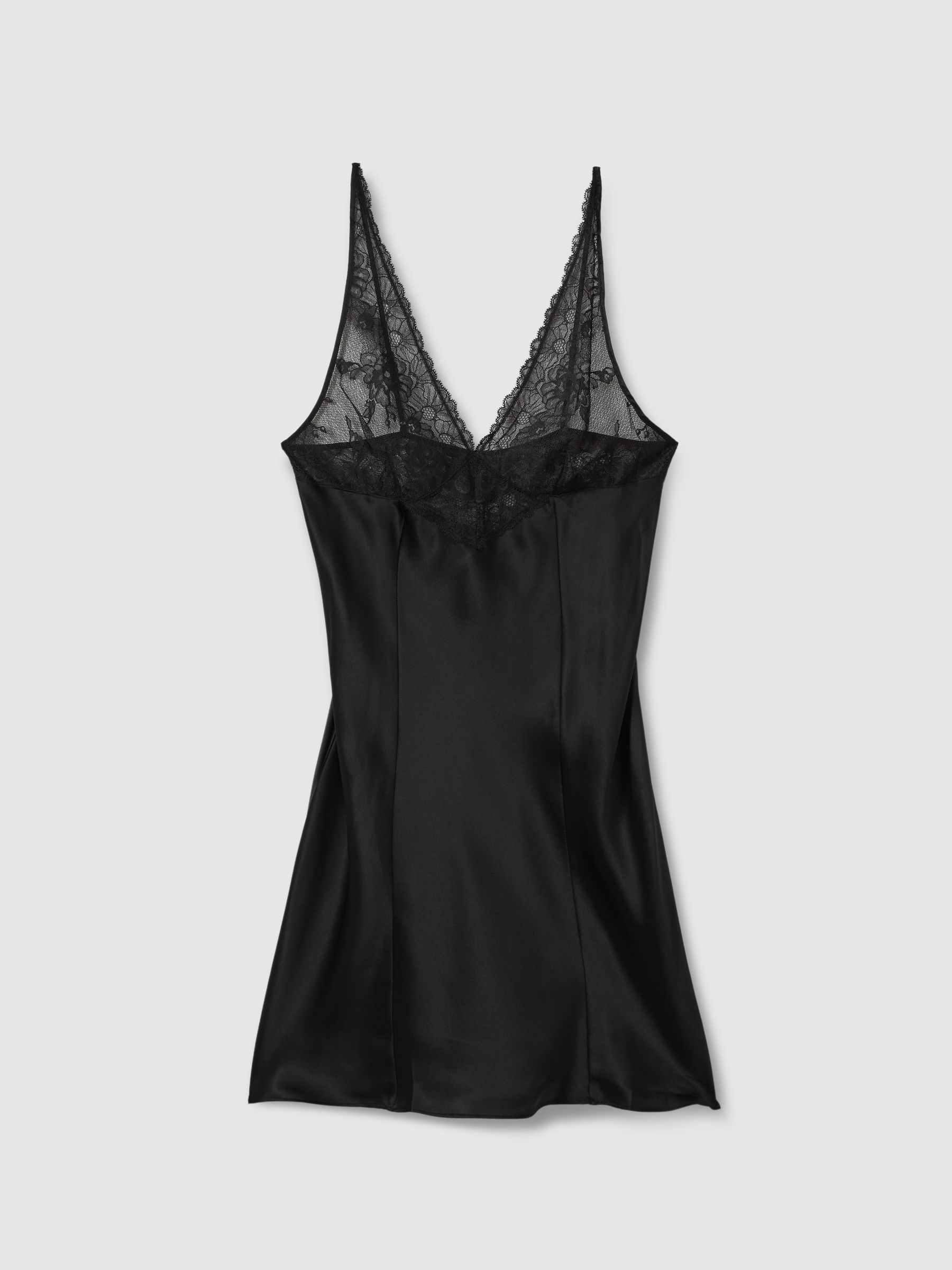 Calvin Klein Silk Chemise in Black - Image 1 of 2
