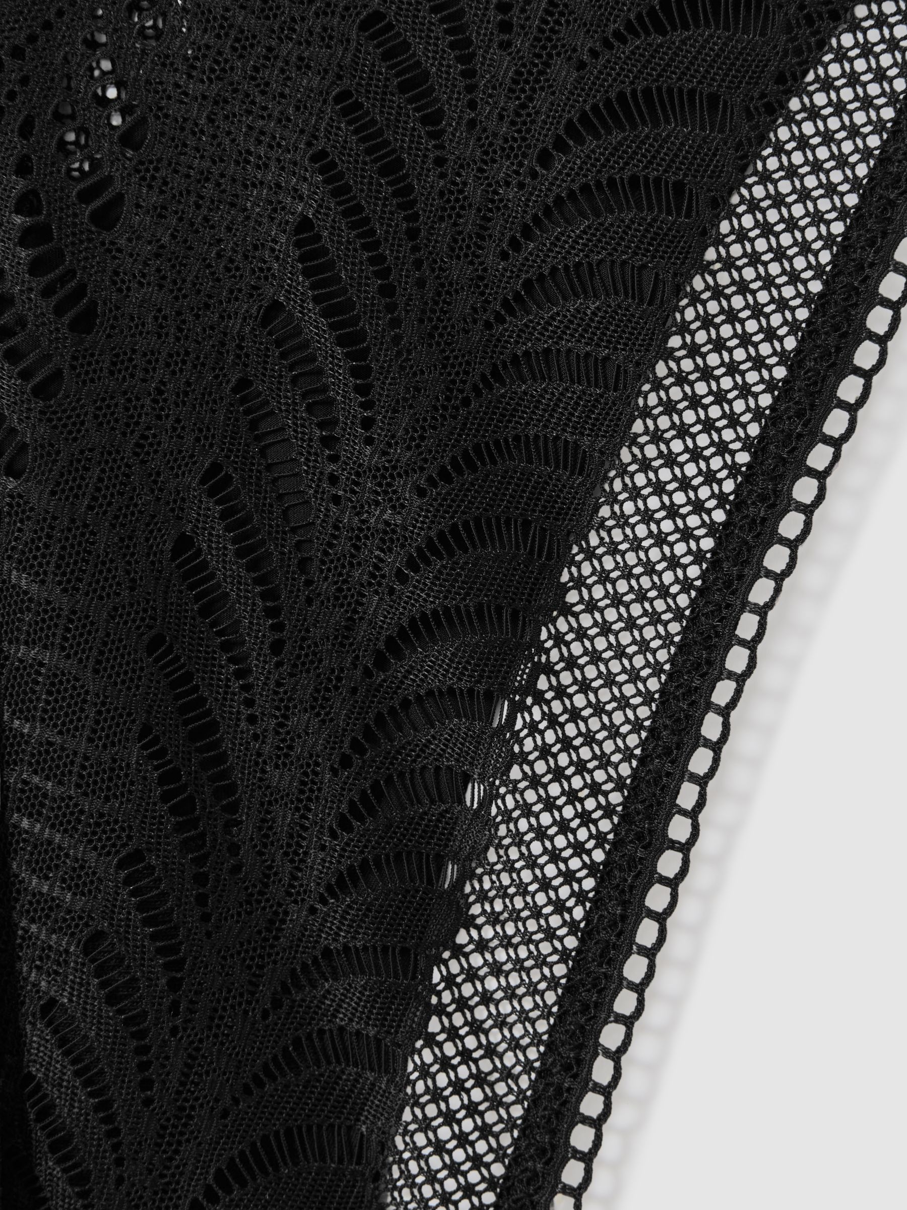 Calvin Klein Underwear Sheer Lace Tanga Briefs in Black - Image 2 of 2