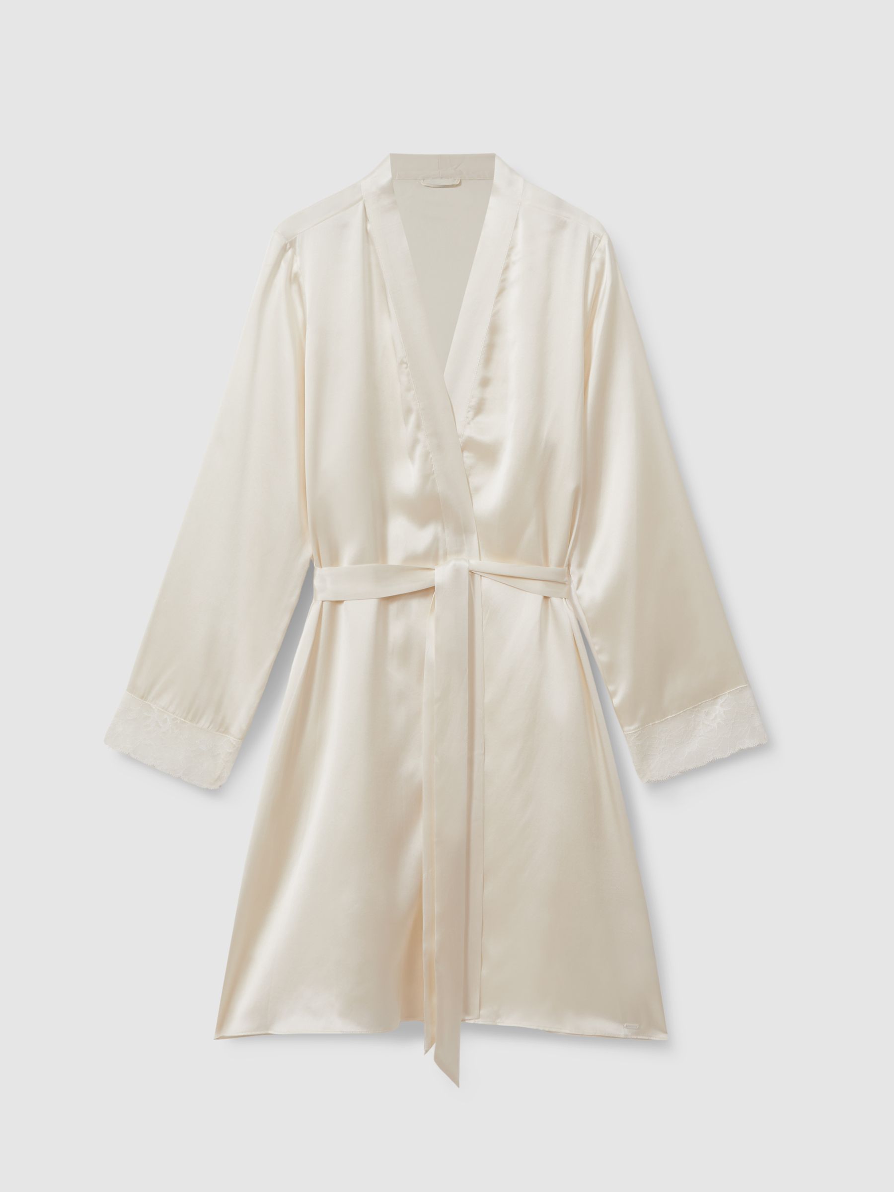 Silk Robe in Ivory - Image 1 of 2
