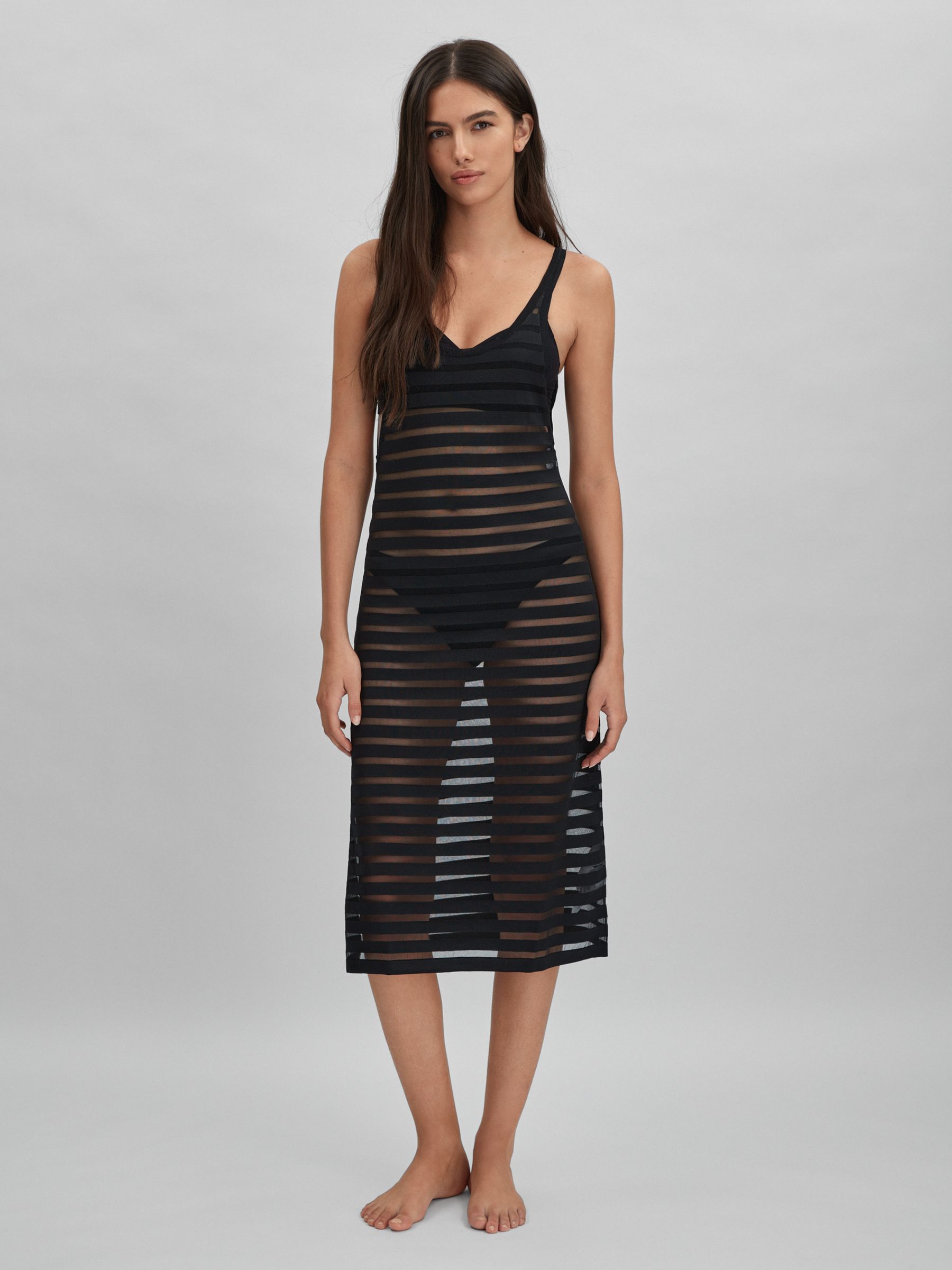 Calvin Klein Underwear Knitted Midi Dress in Black - Image 3 of 5
