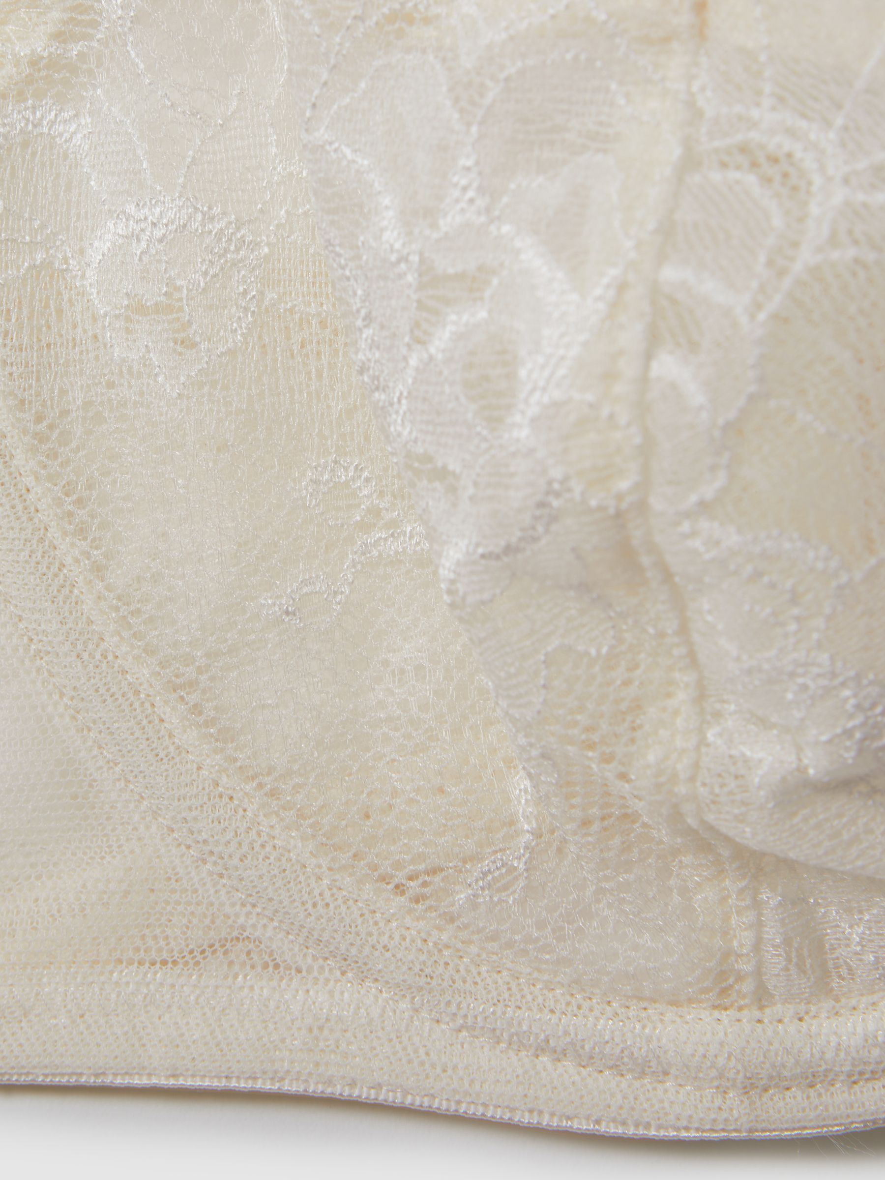Underwear Embroidered Mesh Balconette Bra in Ivory - Image 2 of 2