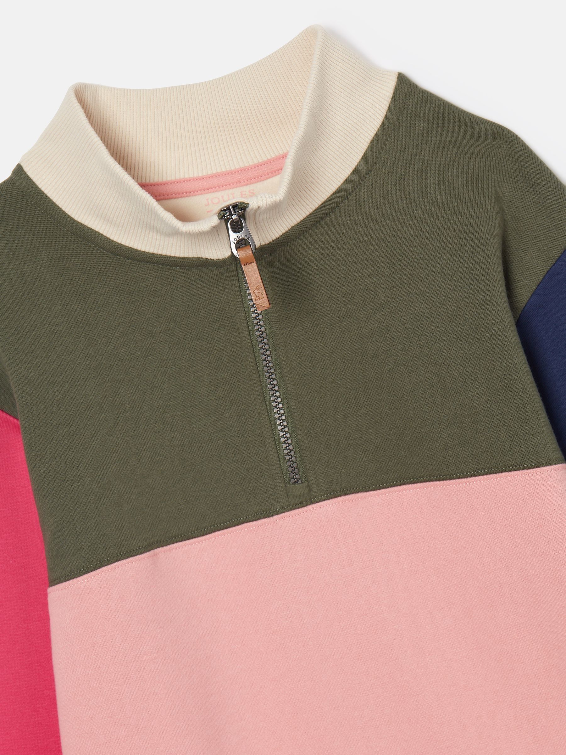 Girls' Elliot Multi Colour Block Quarter Zip Sweatshirt - Image 3 of 3