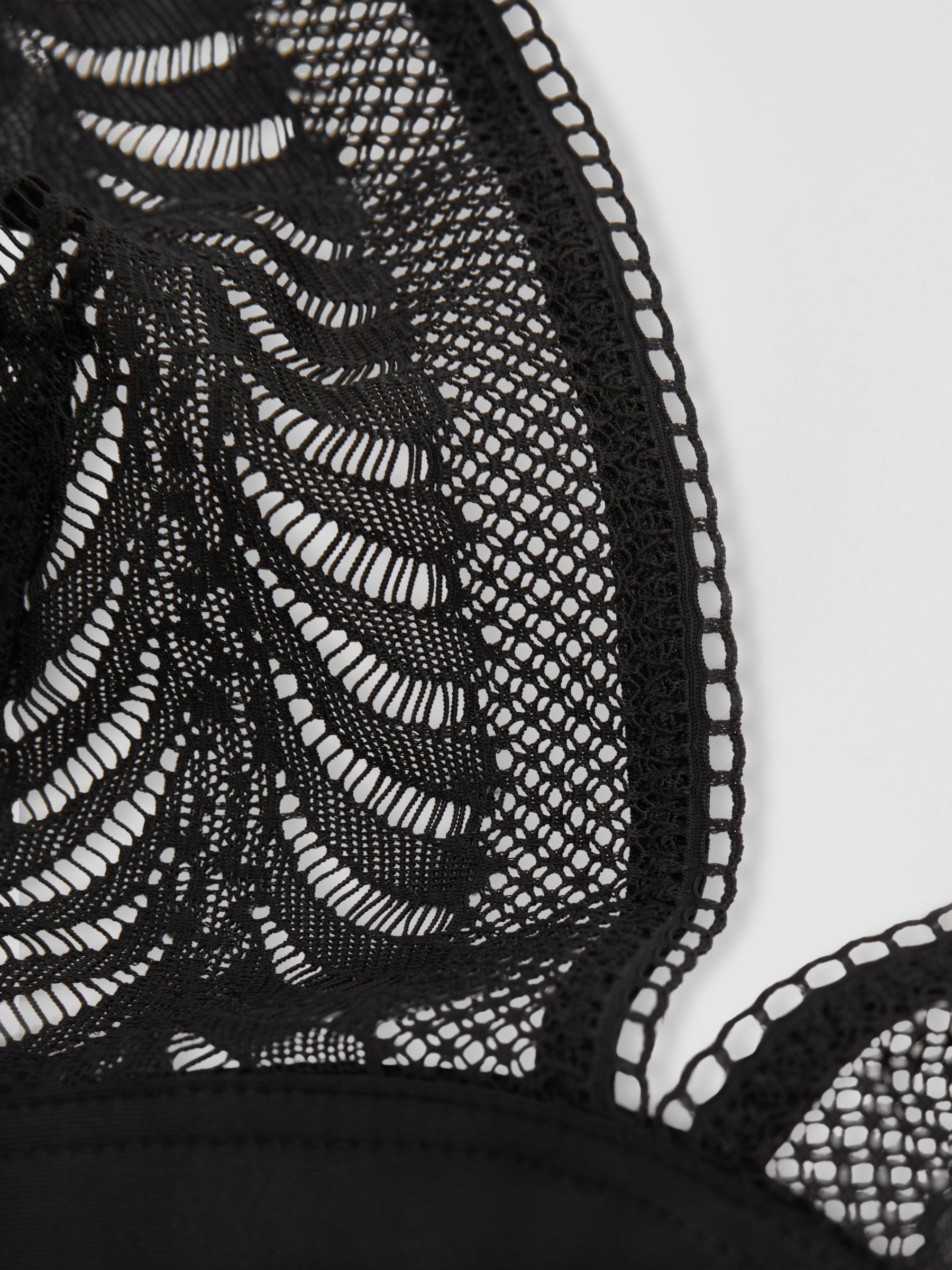 Calvin Klein Black Underwear Sheer Lace Triangle Bralette - Image 2 of 2