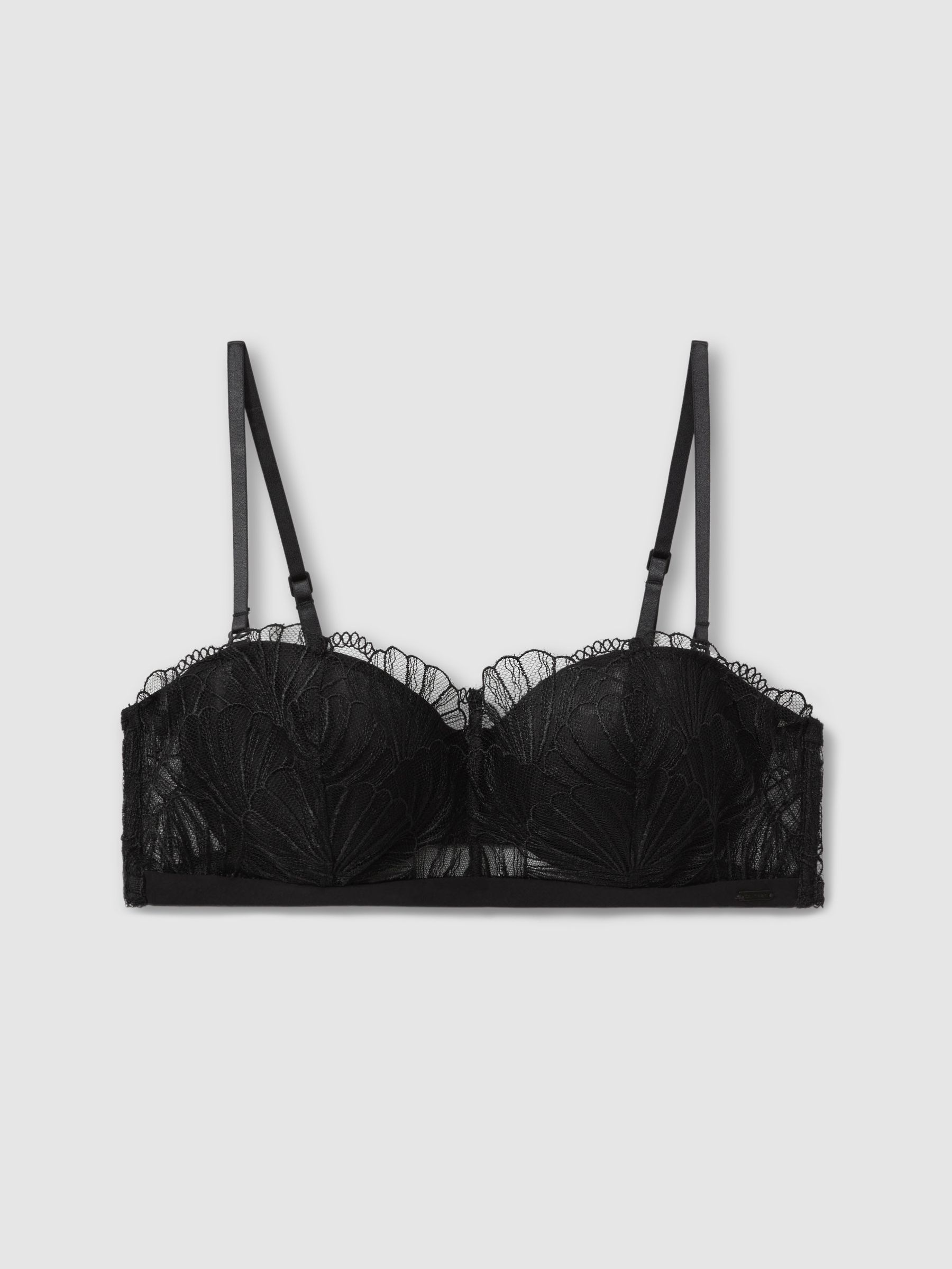 Calvin Klein Black Underwear Underwired Lace Balconette Bra - Image 1 of 2