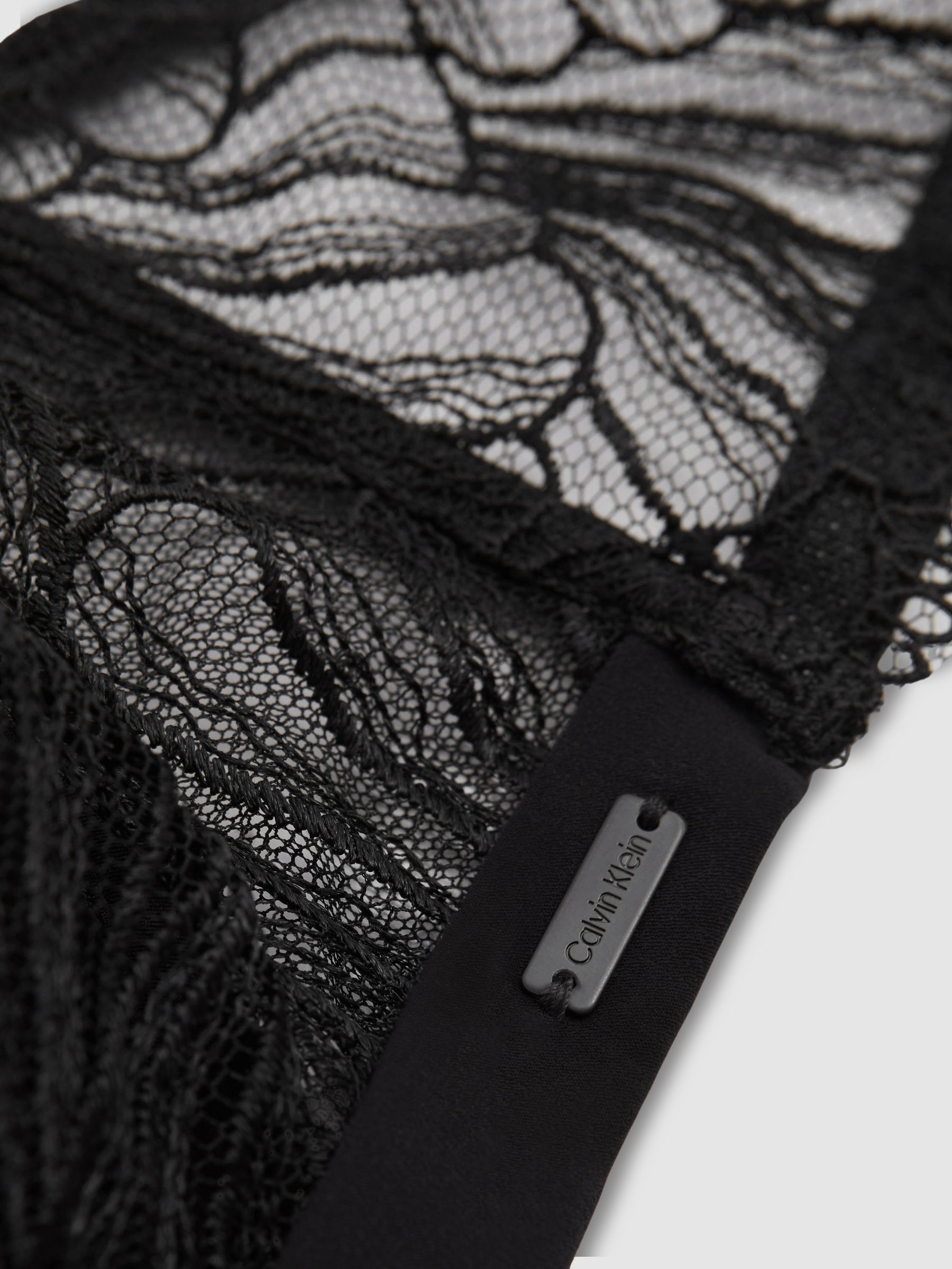 Calvin Klein Black Underwear Underwired Lace Balconette Bra - Image 2 of 2