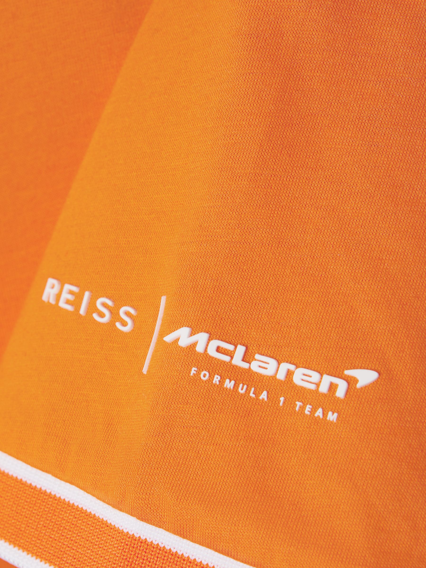 McLaren F1 Mercerised Cotton Polo Shirt in Papaya - Image 9 of 9