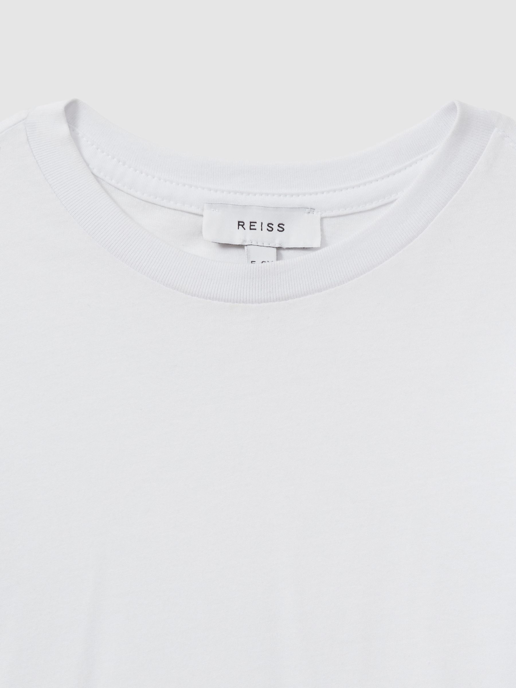 13-14 yrs Cotton Crew Neck T-Shirt in White - Image 4 of 7