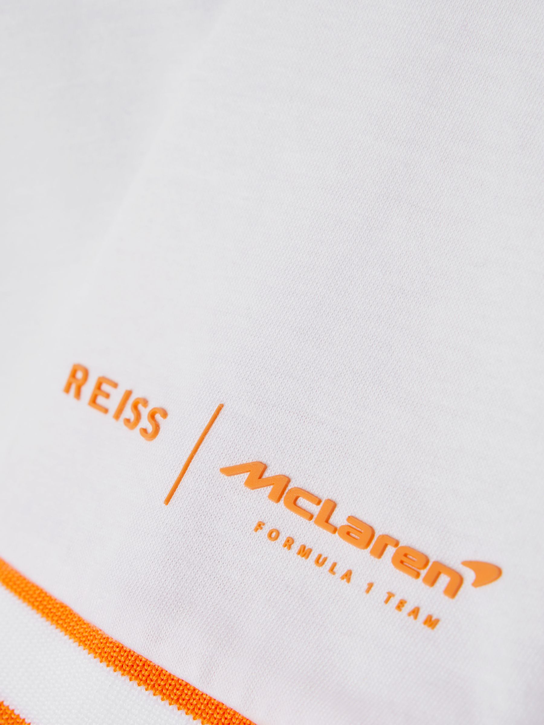 McLaren F1 Mercerised Cotton Polo Shirt in White - Image 9 of 9