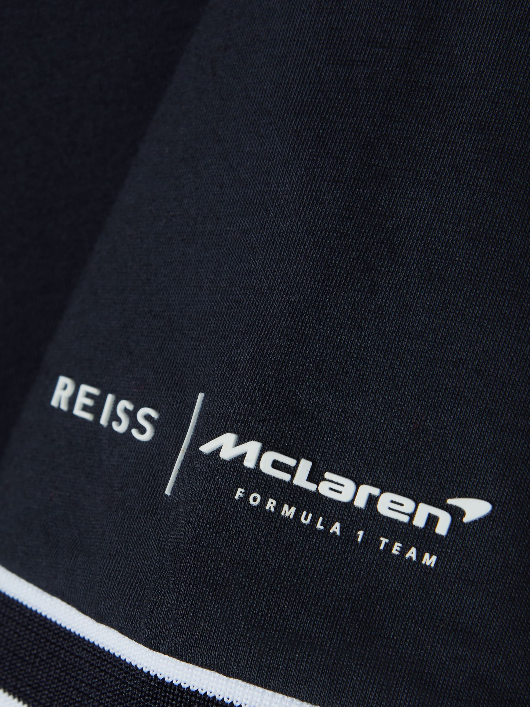 McLaren F1 Mercerised Cotton Polo Shirt in Navy - Image 9 of 9