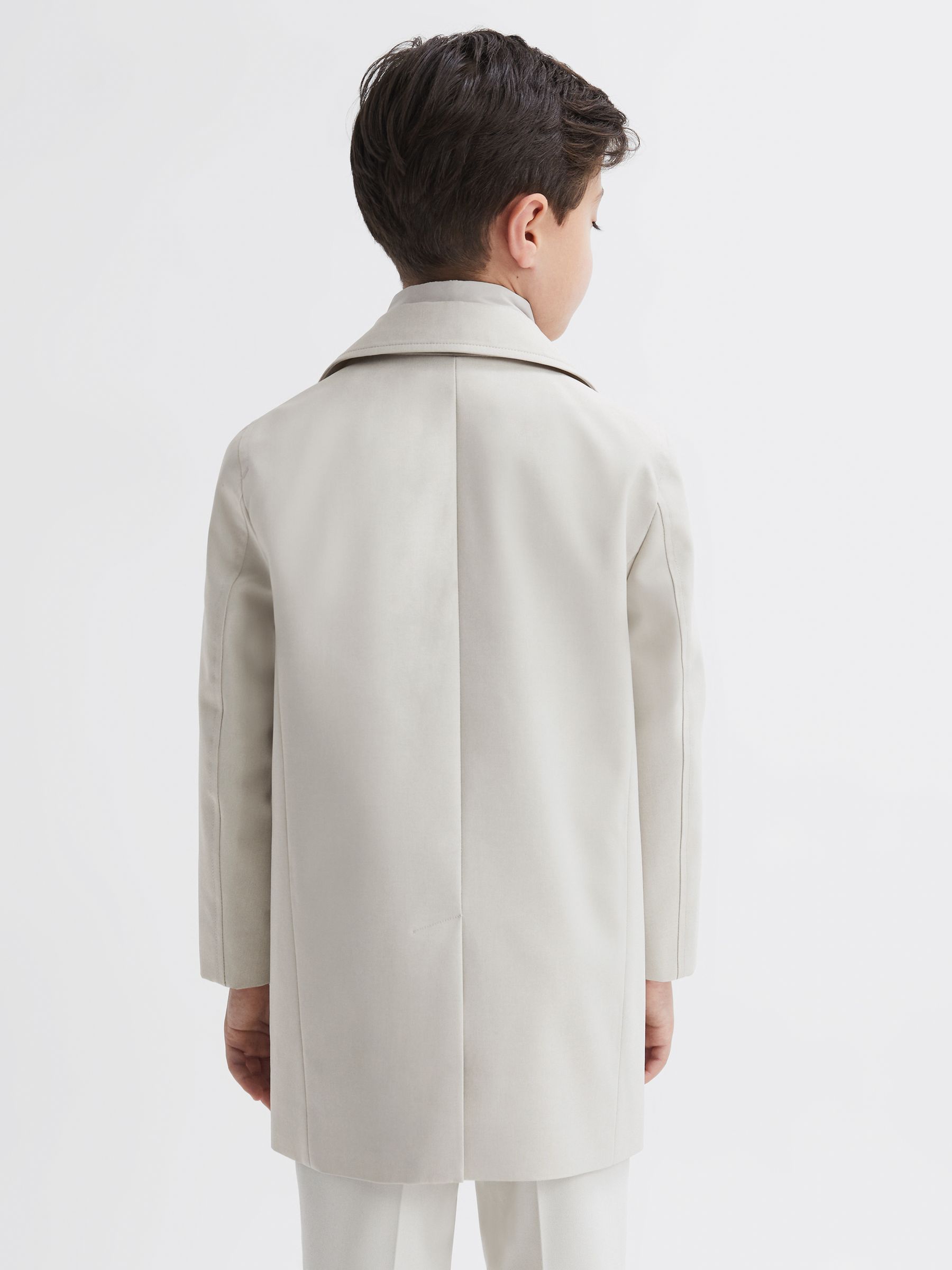 Teen Trench With Funnel-Neck Insert in Stone - Image 6 of 7