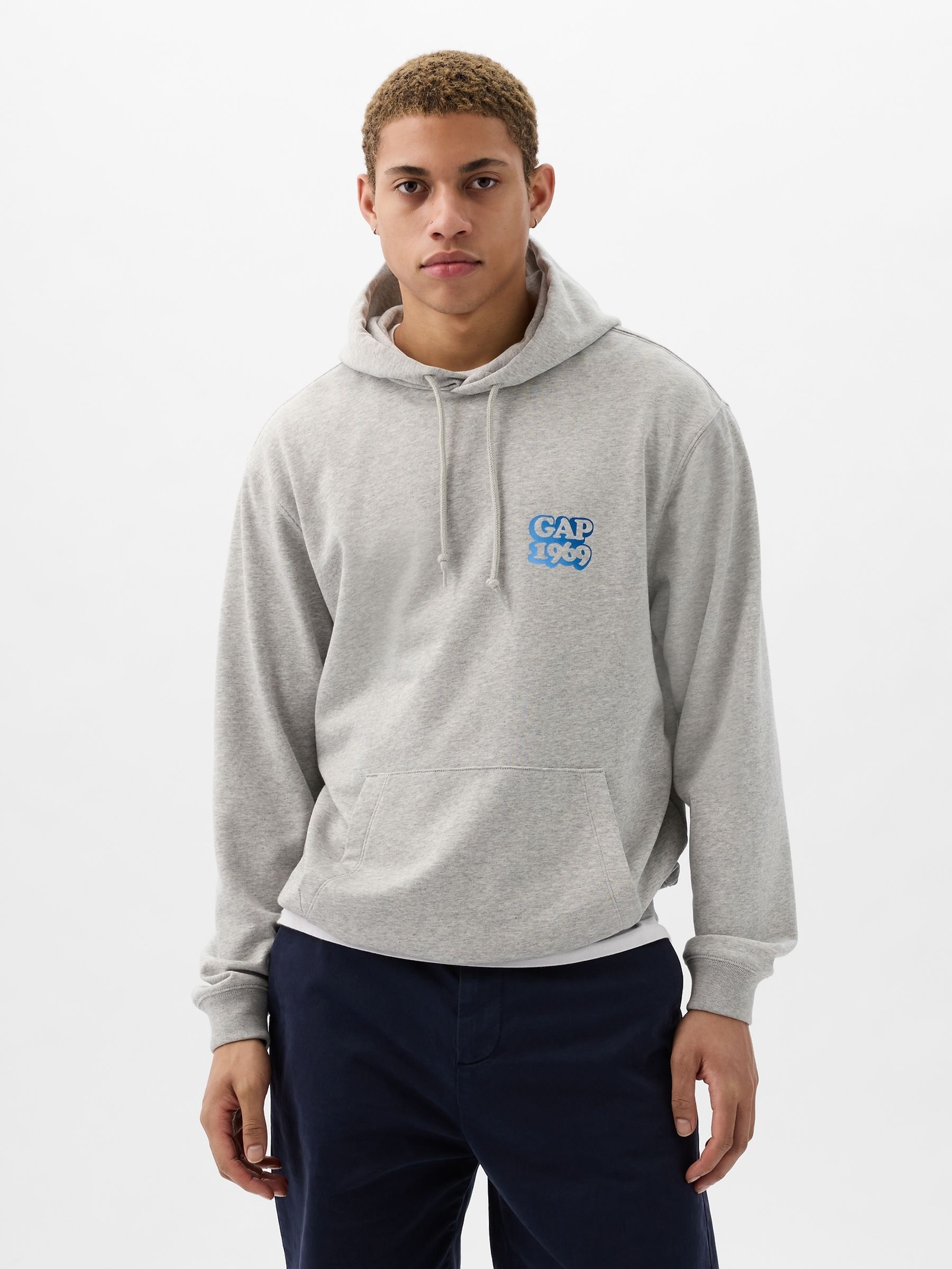 Grey 1969 Logo Graphic Hoodie - Image 1 of 5