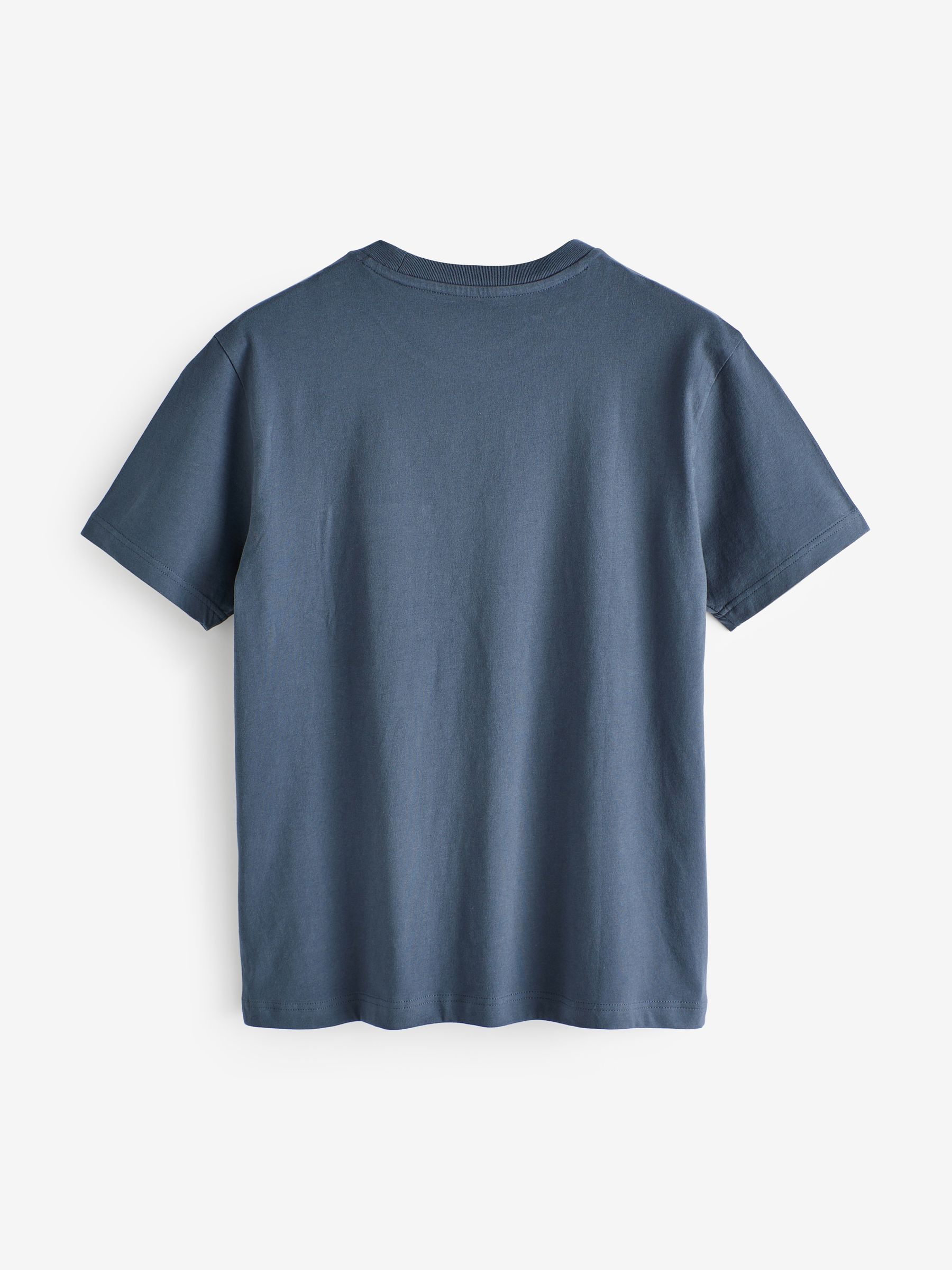 Dark Blue Original Pocket 100% Cotton Crew Neck Short Sleeve T-Shirt - Image 4 of 6