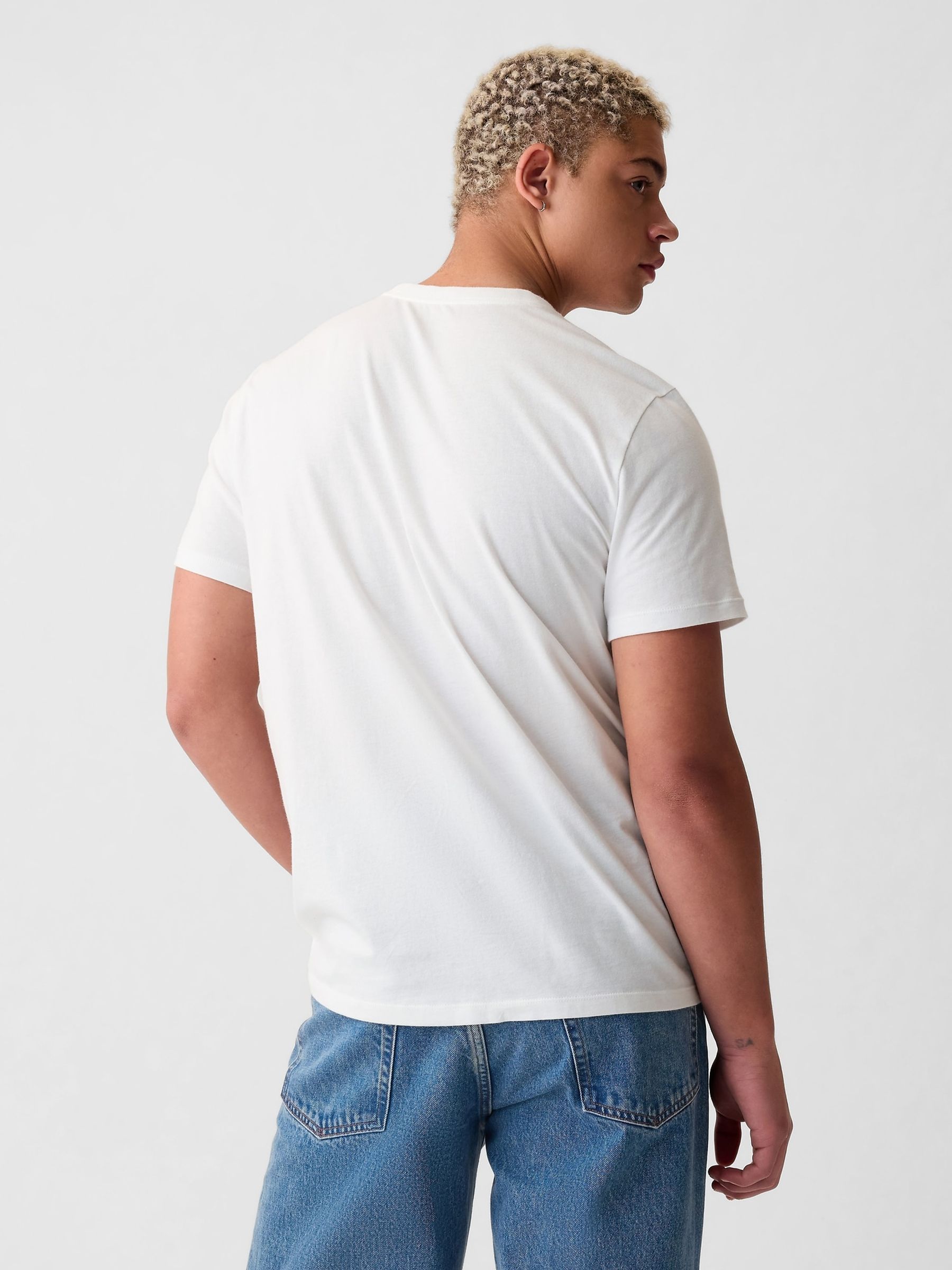 White Everyday Logo 100% Cotton Crew Neck Short Sleeve T-Shirt - Image 1 of 1
