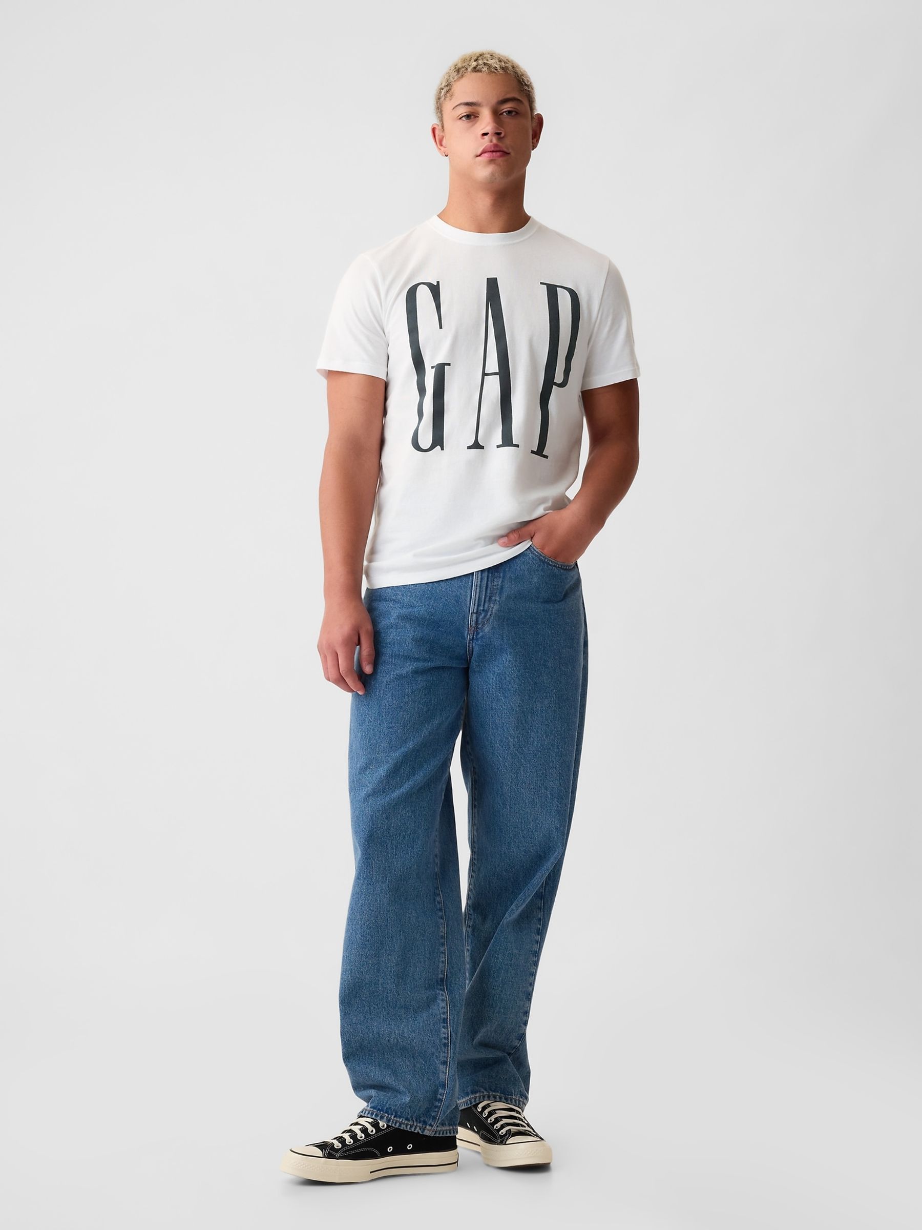 White Everyday Logo 100% Cotton Crew Neck Short Sleeve T-Shirt - Image 3 of 7
