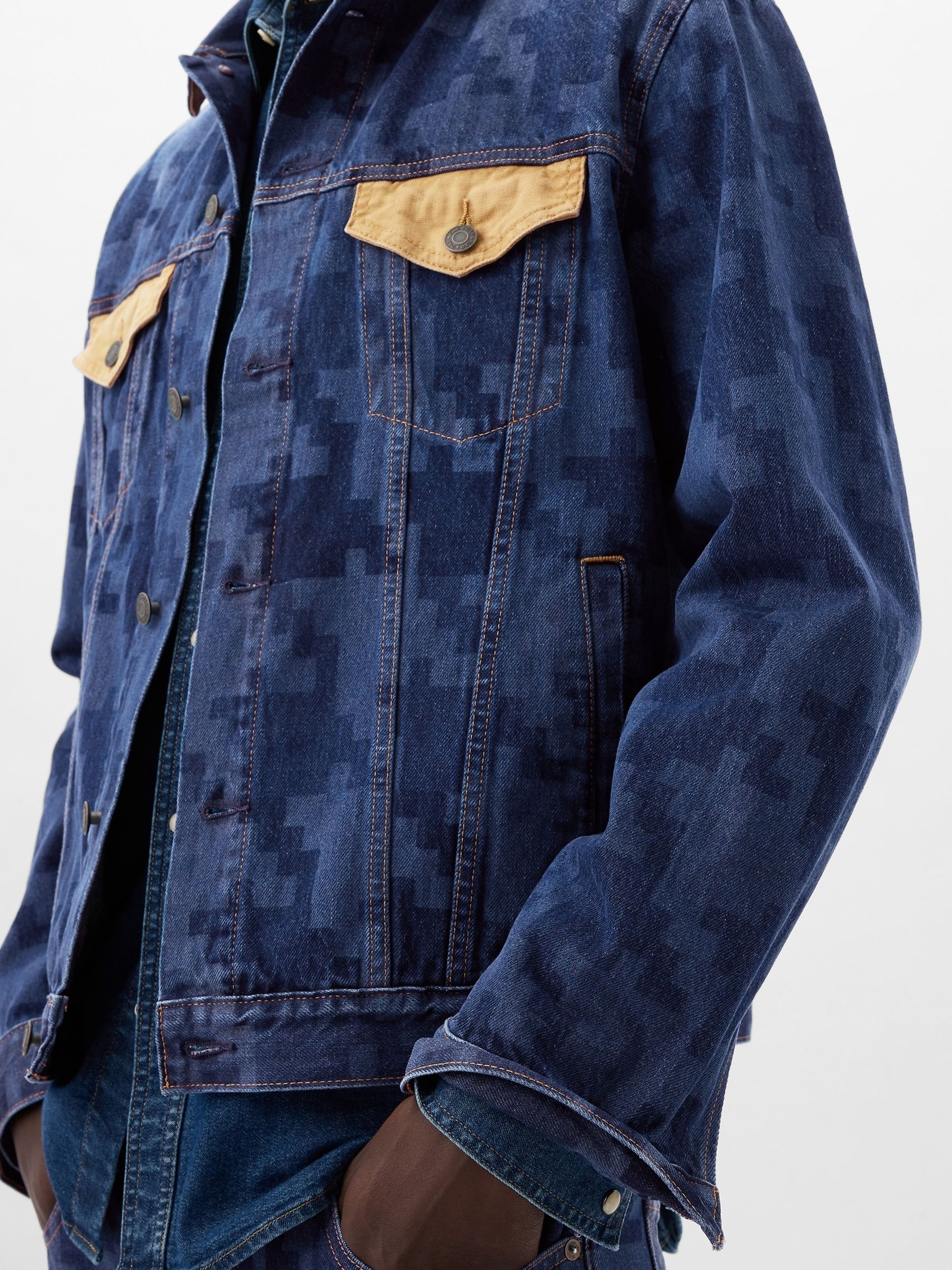 Blue Dapper Dan Organic Cotton Icon Denim Jacket - Image 5 of 5
