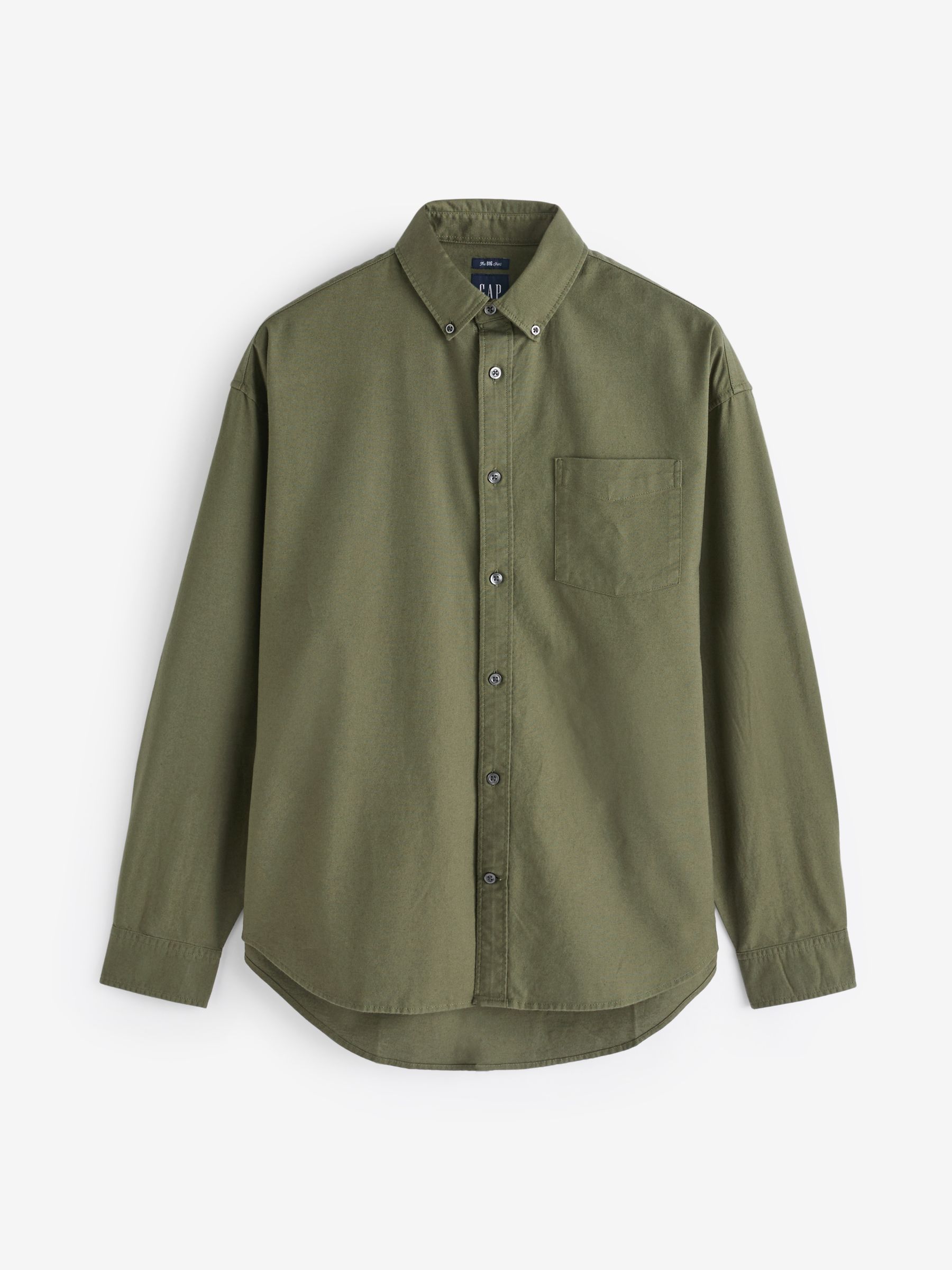 Green Long Sleeve Oversized Oxford Shirt - Image 4 of 6