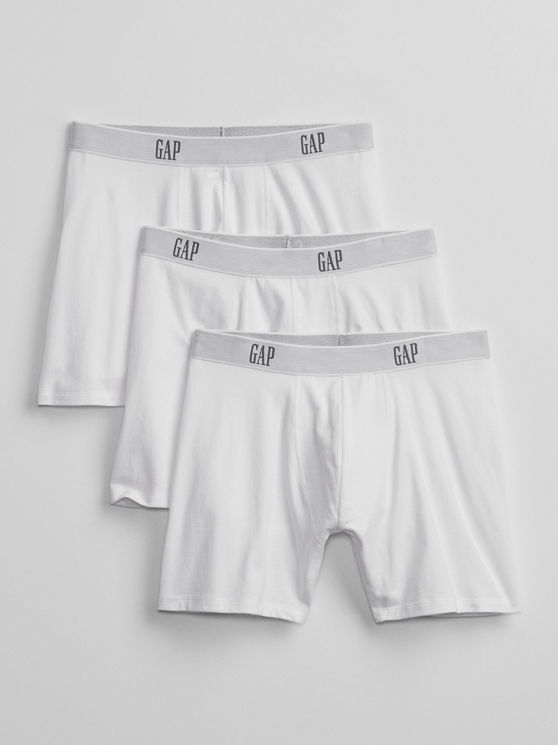 White Cotton Logo 3 Pack Boxers - Image 1 of 4