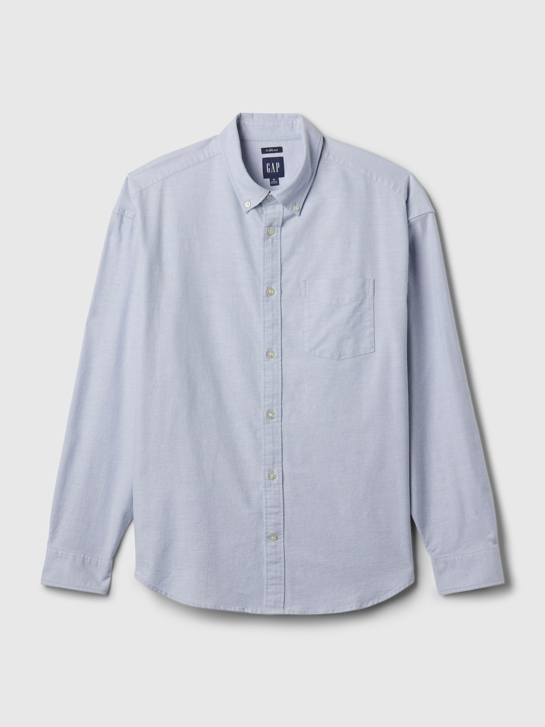 Blue Long Sleeve Oversized Oxford Shirt - Image 3 of 3
