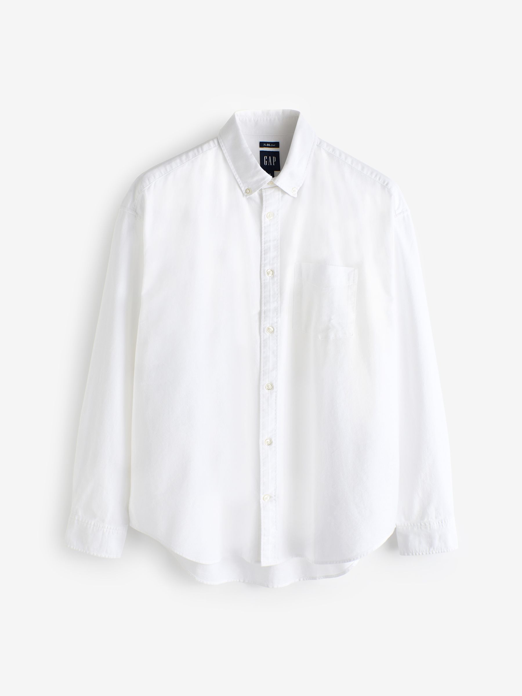 White Long Sleeve Oversized Oxford Shirt - Image 2 of 6
