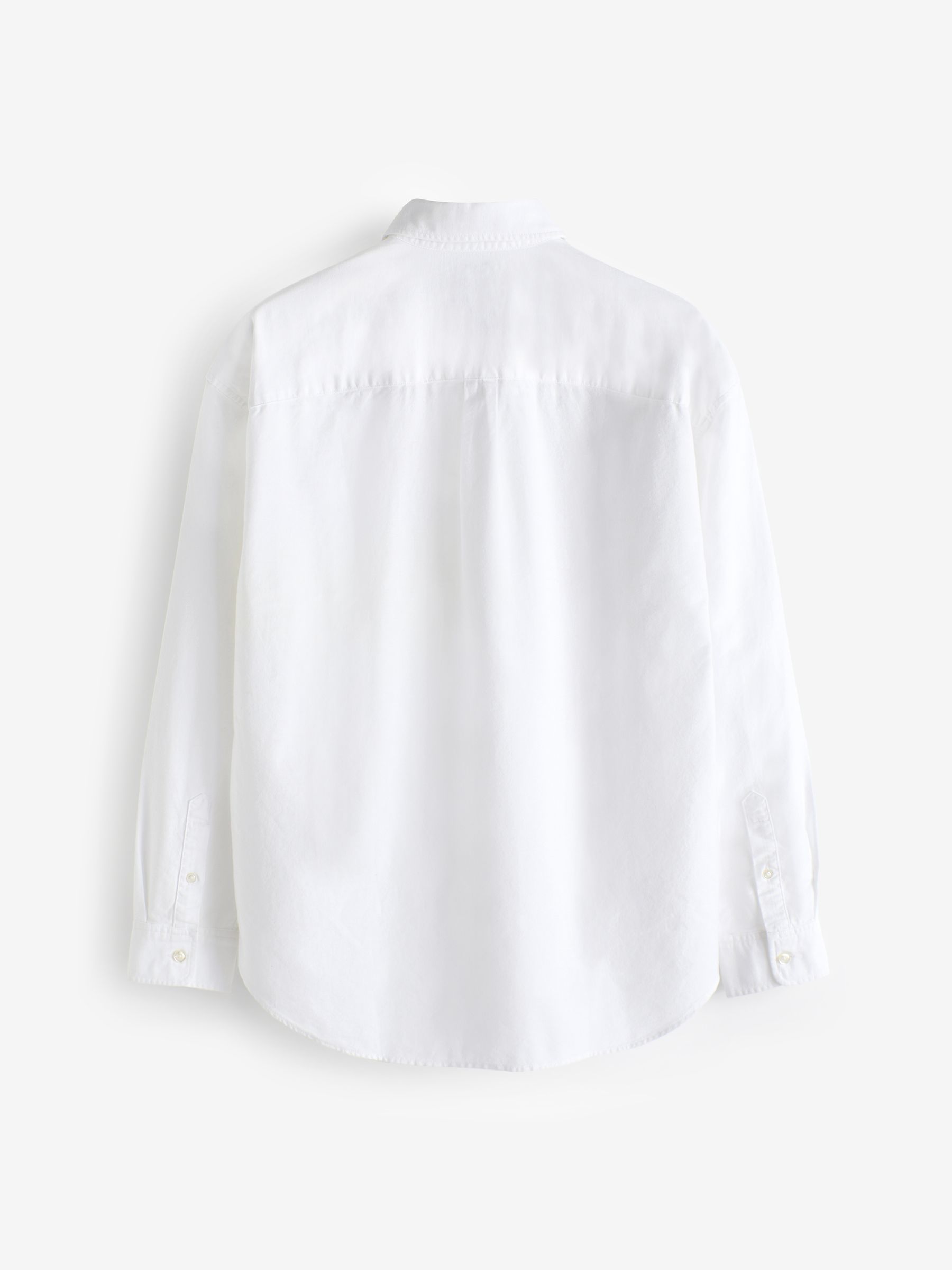 White Long Sleeve Oversized Oxford Shirt - Image 3 of 6
