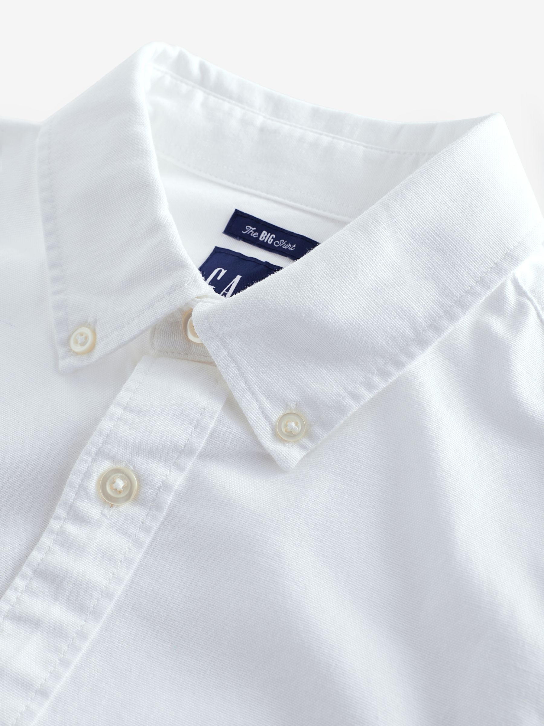 White Long Sleeve Oversized Oxford Shirt - Image 4 of 6