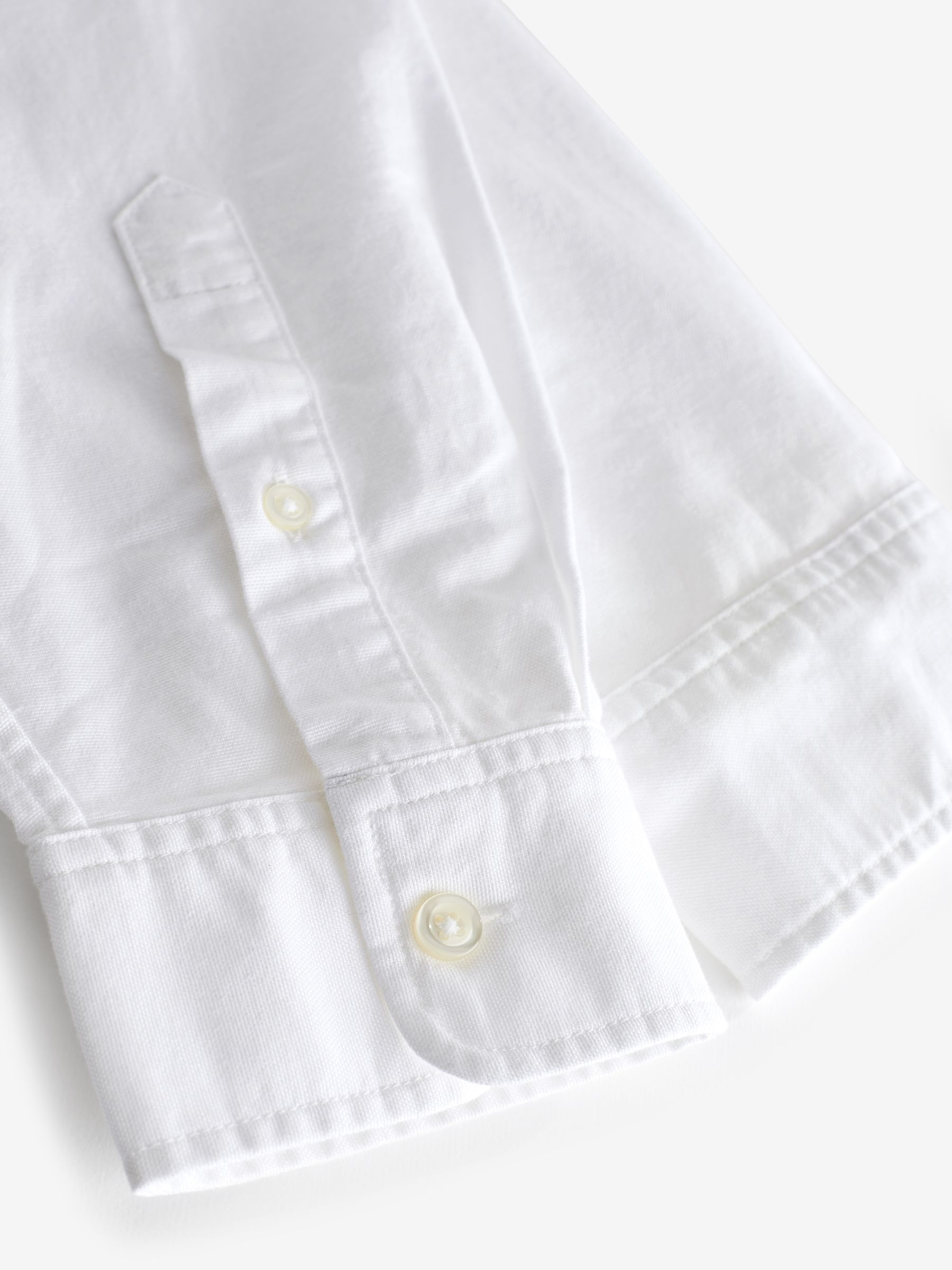 White Long Sleeve Oversized Oxford Shirt - Image 5 of 6