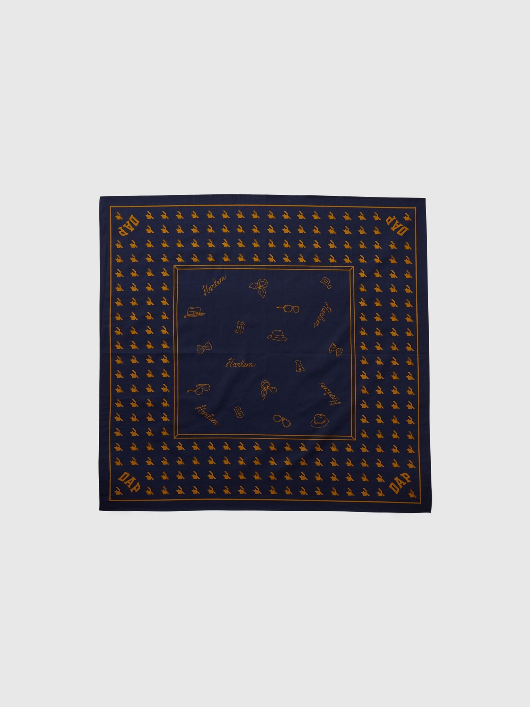 Navy/Blue Dapper Dan Logo Ascot Scarf - Image 1 of 3