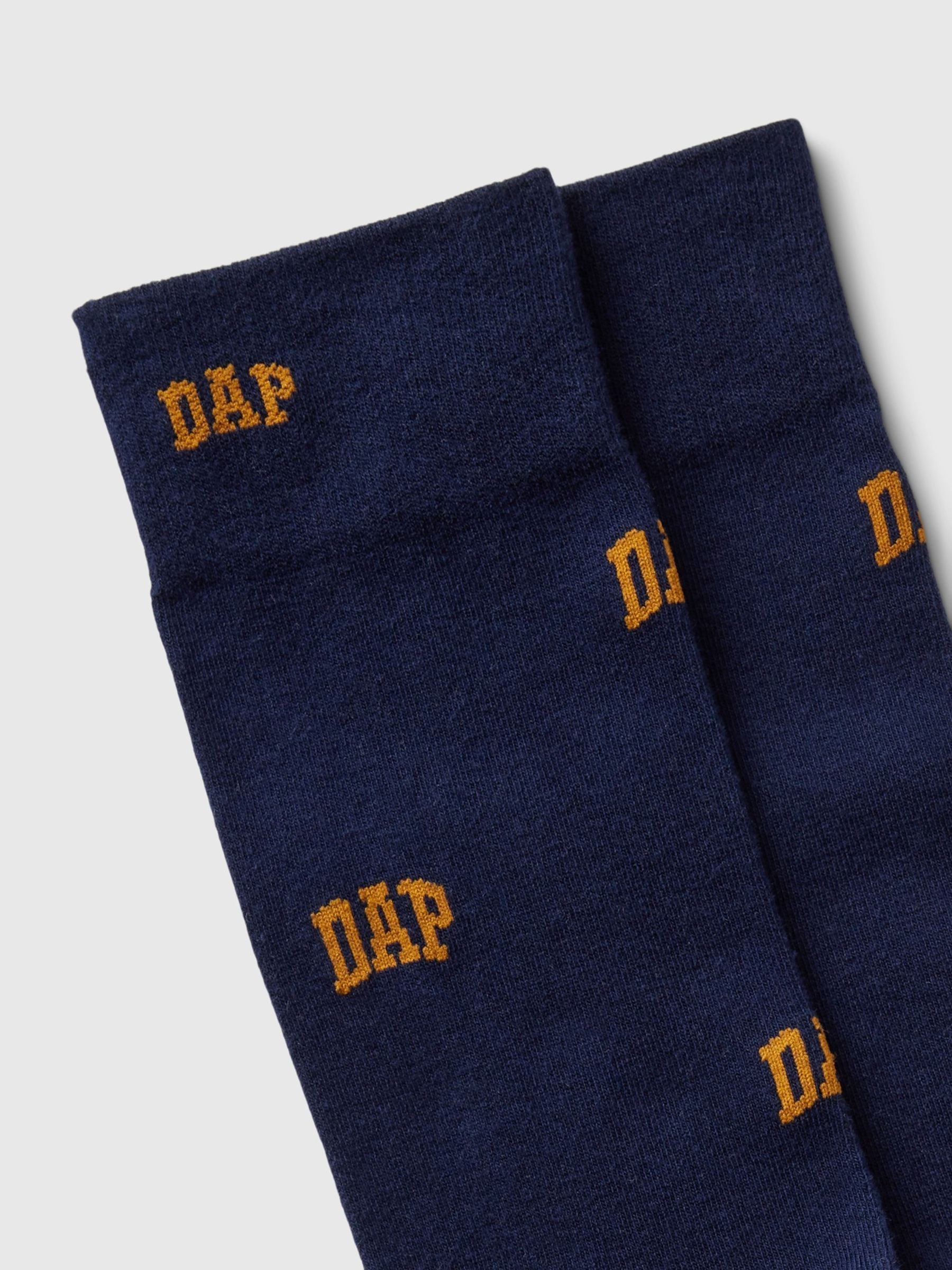 Navy/Blue Adults Dapper Dan Logo Crew Socks - Image 2 of 2