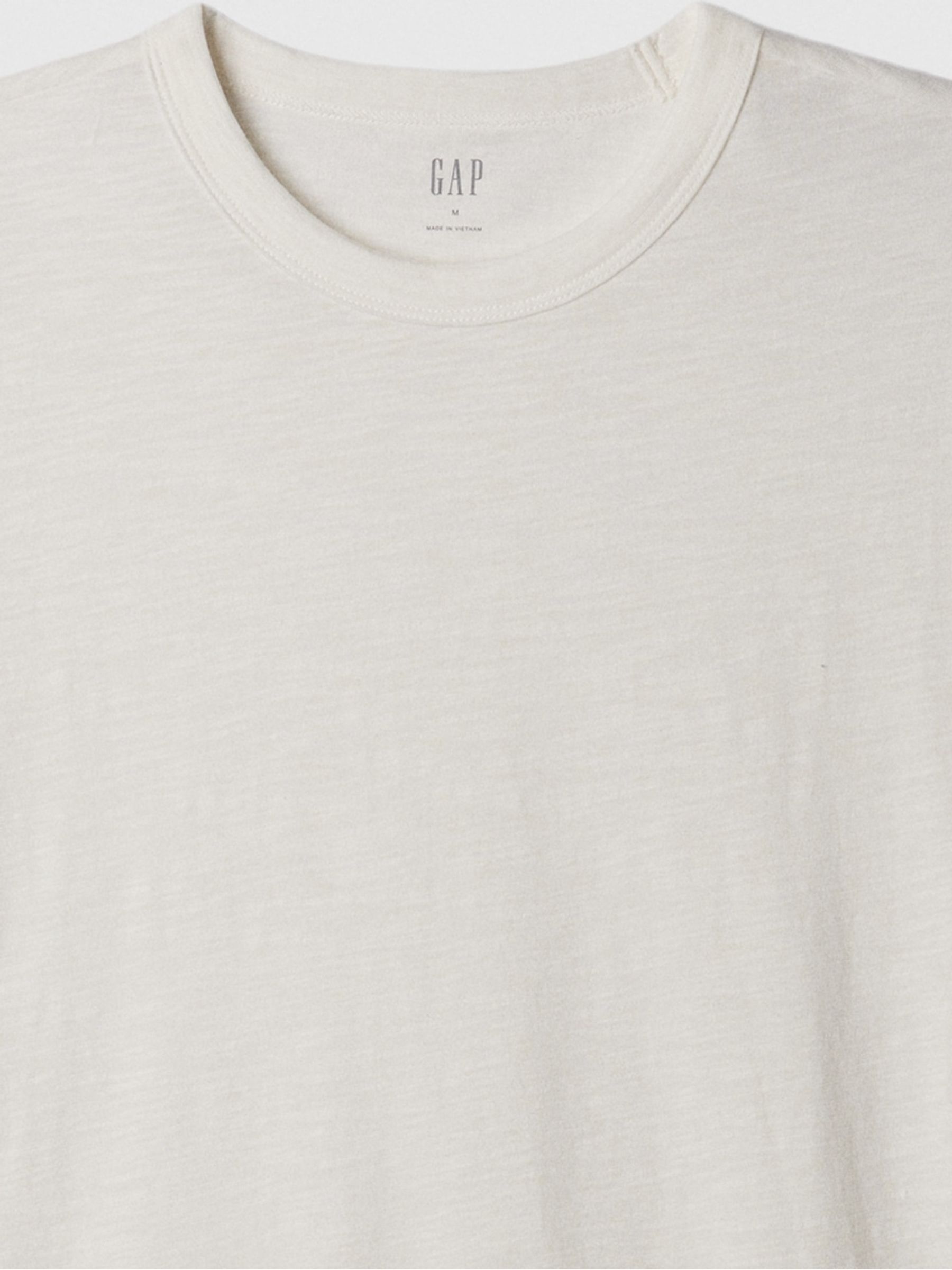White Cotton Short Sleeve Curved Hem T-Shirt - Image 4 of 4