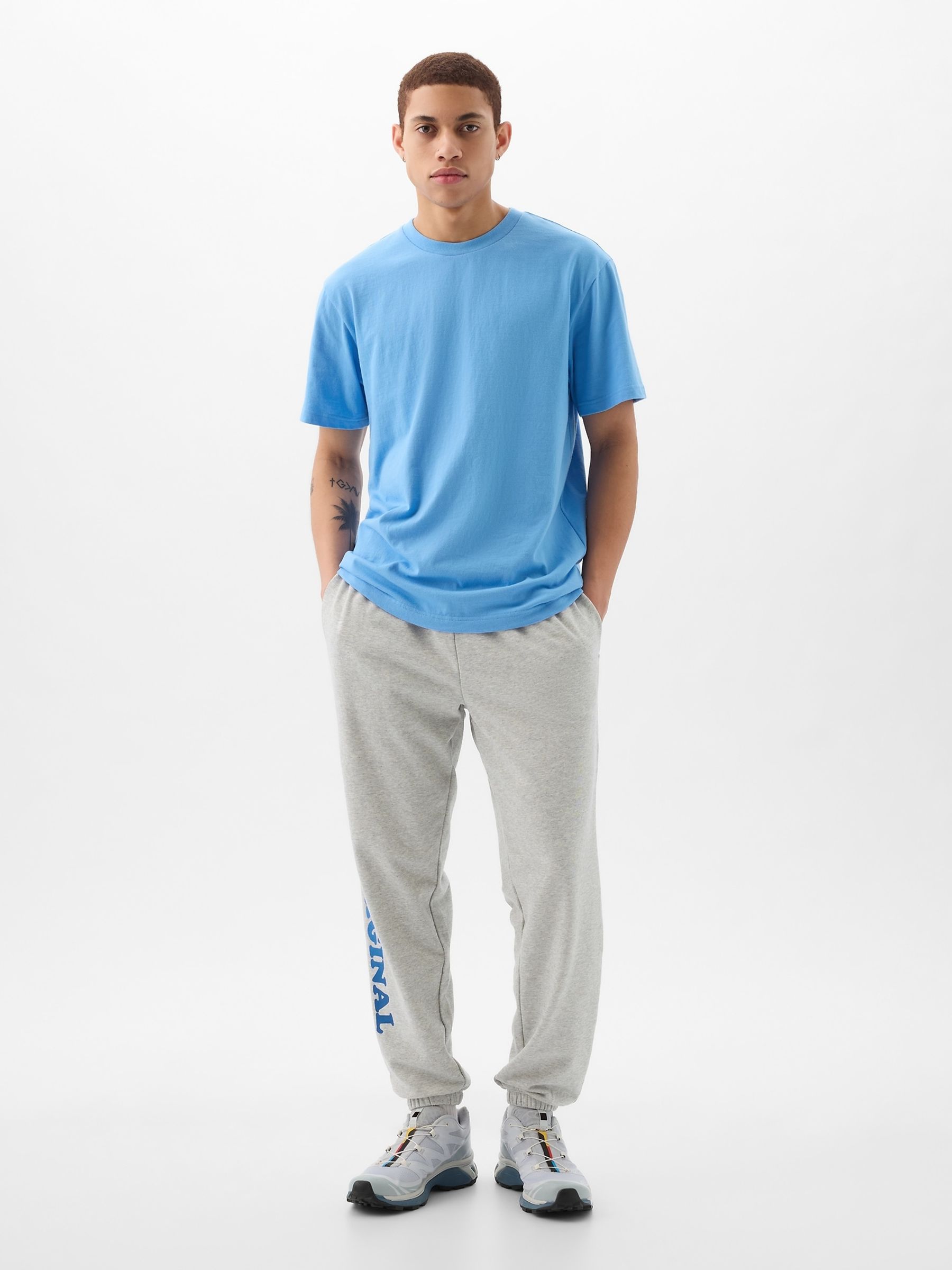 Grey Original Logo Pull On Joggers - Image 3 of 5