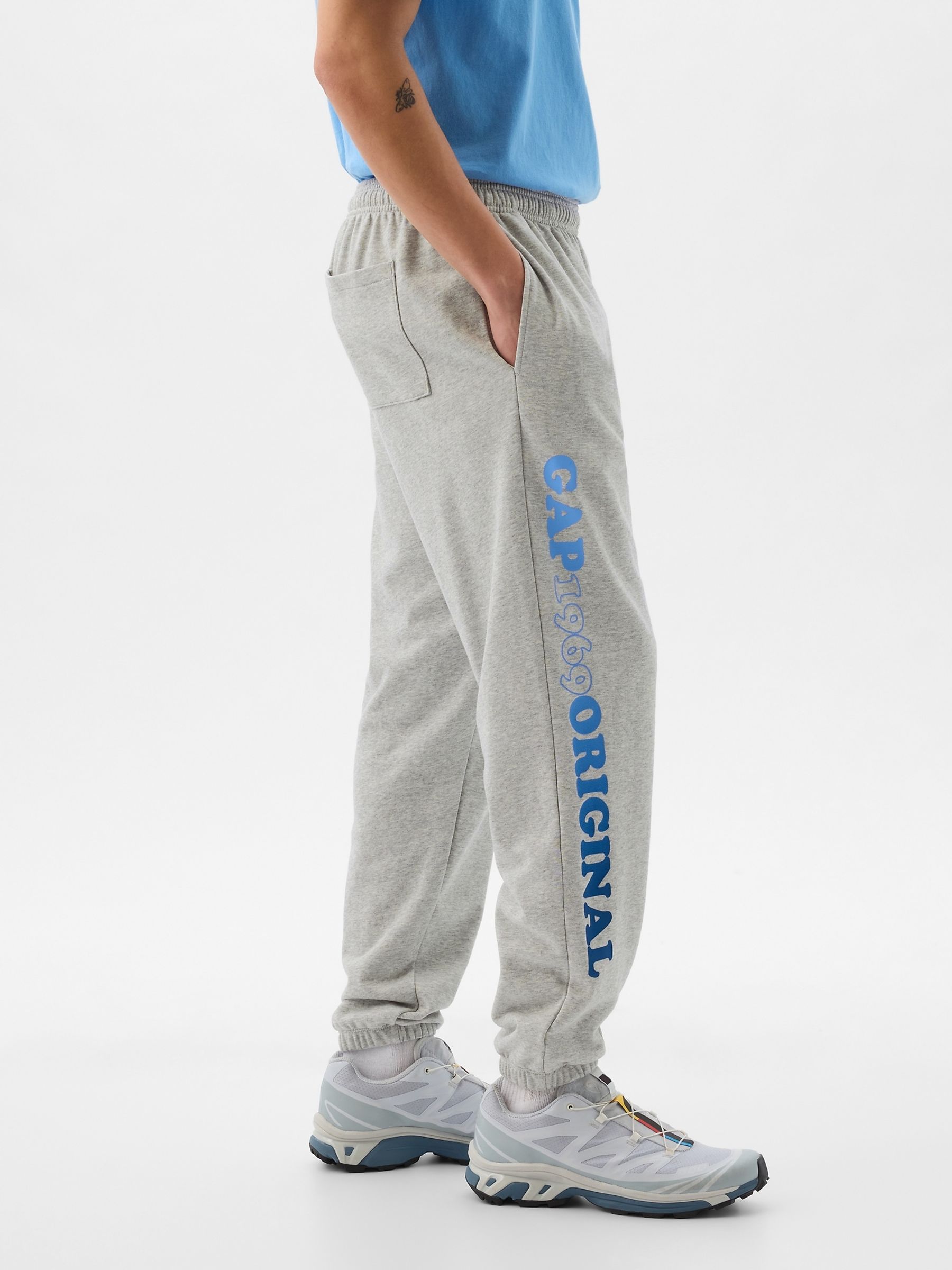 Grey Original Logo Pull On Joggers - Image 4 of 5