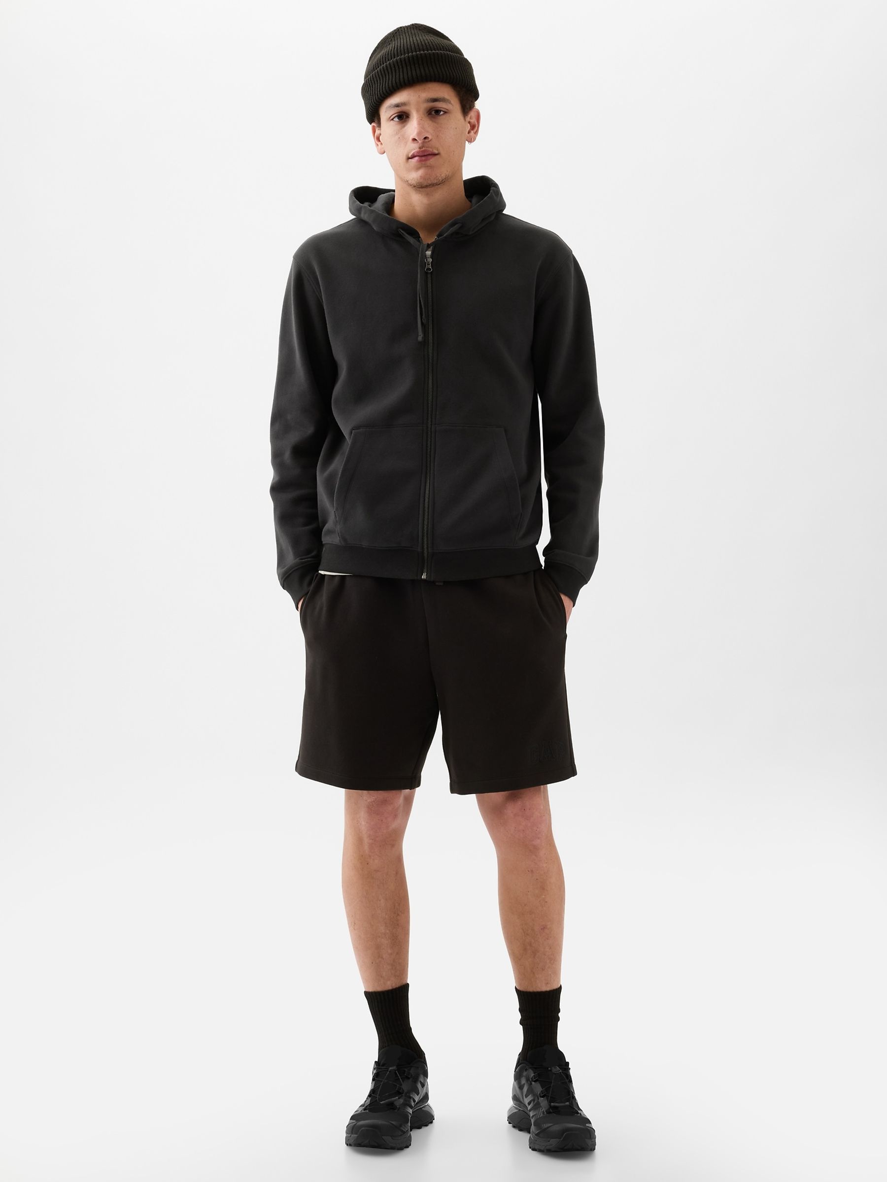 Black Pull On Logo Shorts - Image 1 of 4