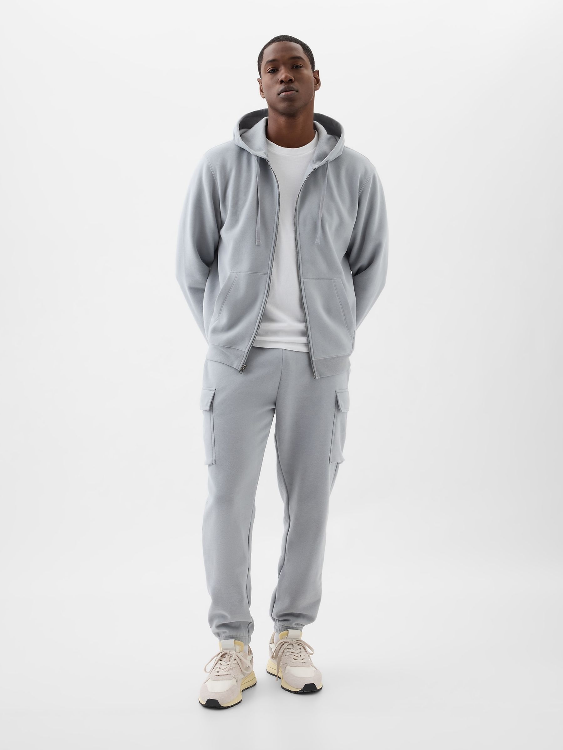 Grey Relaxed Vintage Soft Cargo Joggers - Image 1 of 1